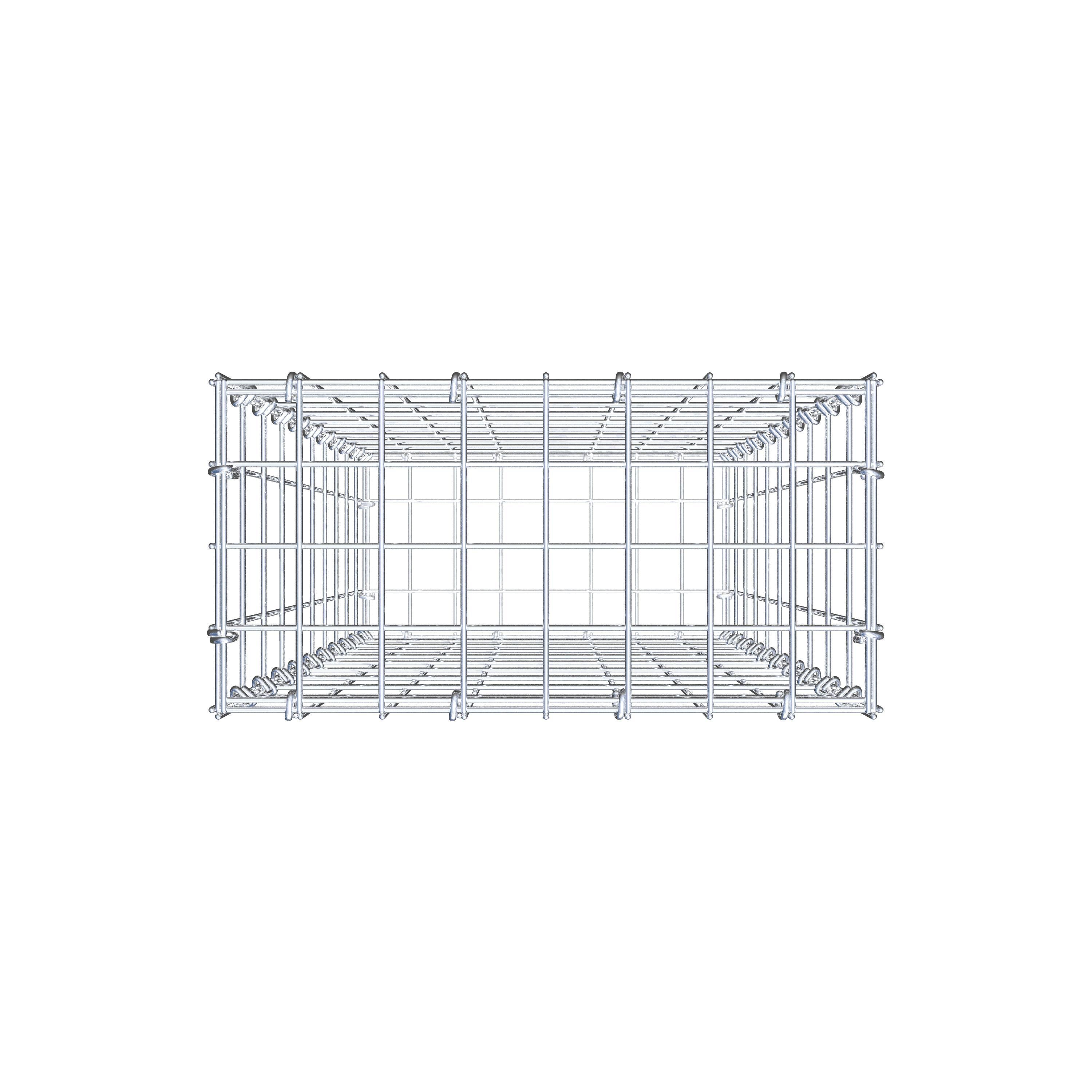 Gabione 100 cm x 40 cm x 20 cm (L x H x T), Maschenweite 5 cm x 10 cm, C-Ring