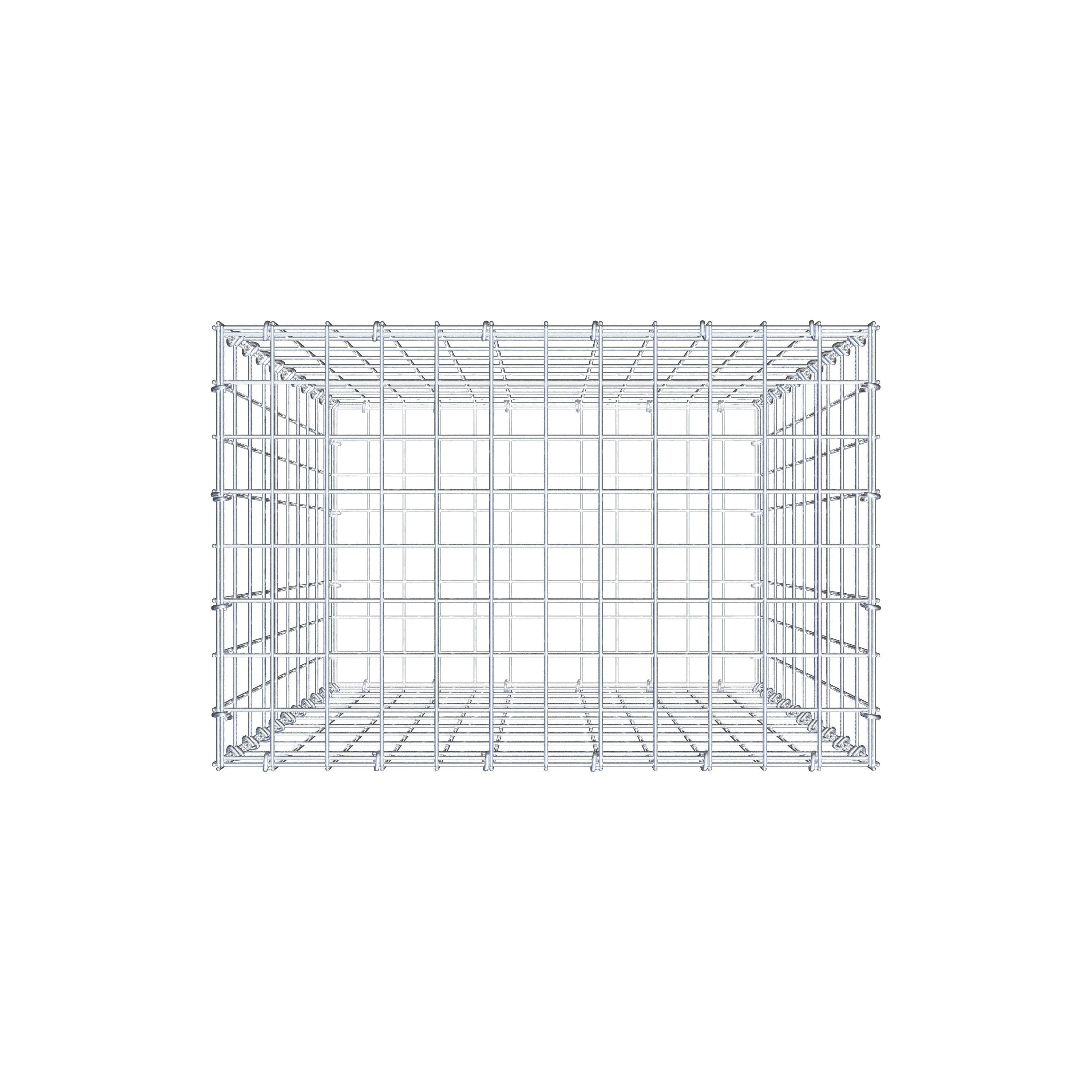 Gabione 100 cm x 60 cm x 40 cm (L x H x T), Maschenweite 5 cm x 10 cm, C-Ring
