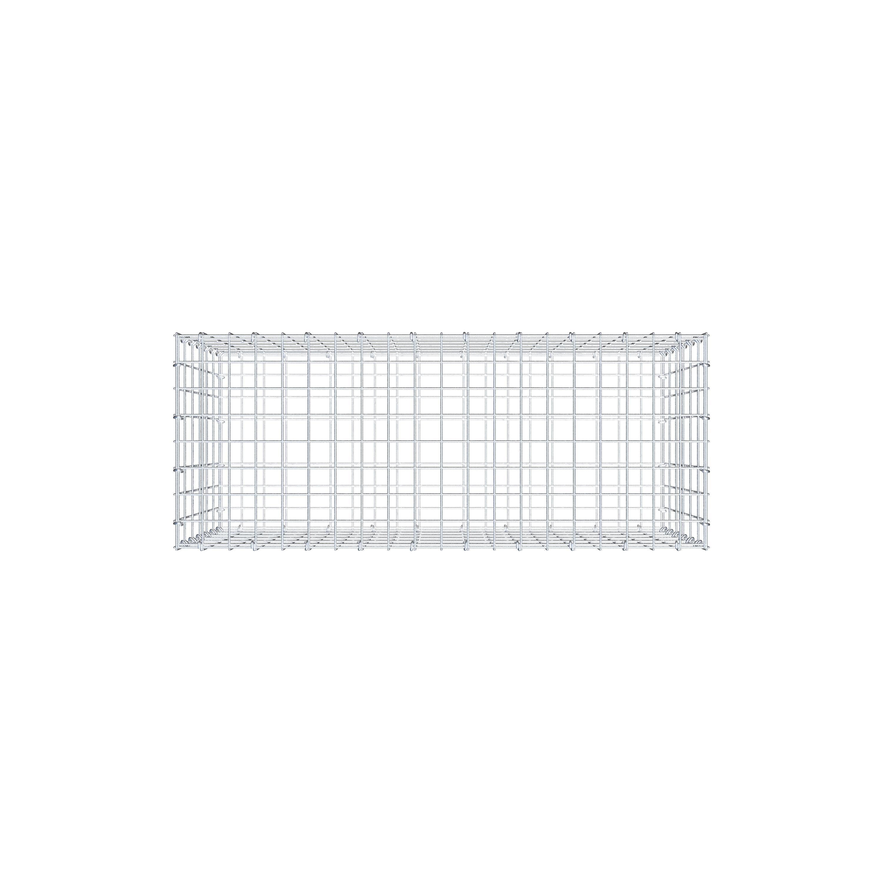 Gabione 100 cm x 60 cm x 40 cm (L x H x T), Maschenweite 5 cm x 10 cm, C-Ring