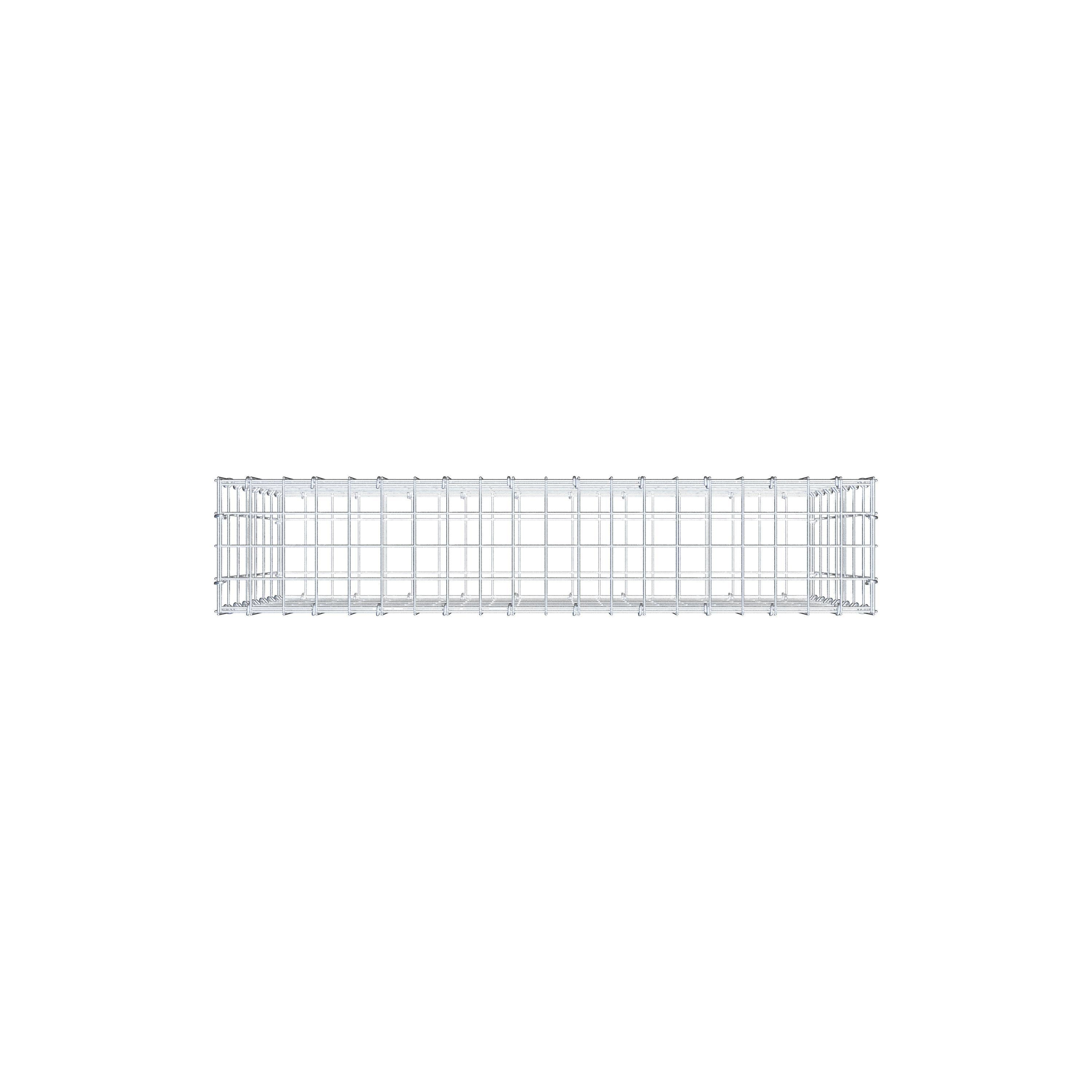 Gabione 100 cm x 70 cm x 20 cm (L x H x T), Maschenweite 5 cm x 10 cm, C-Ring