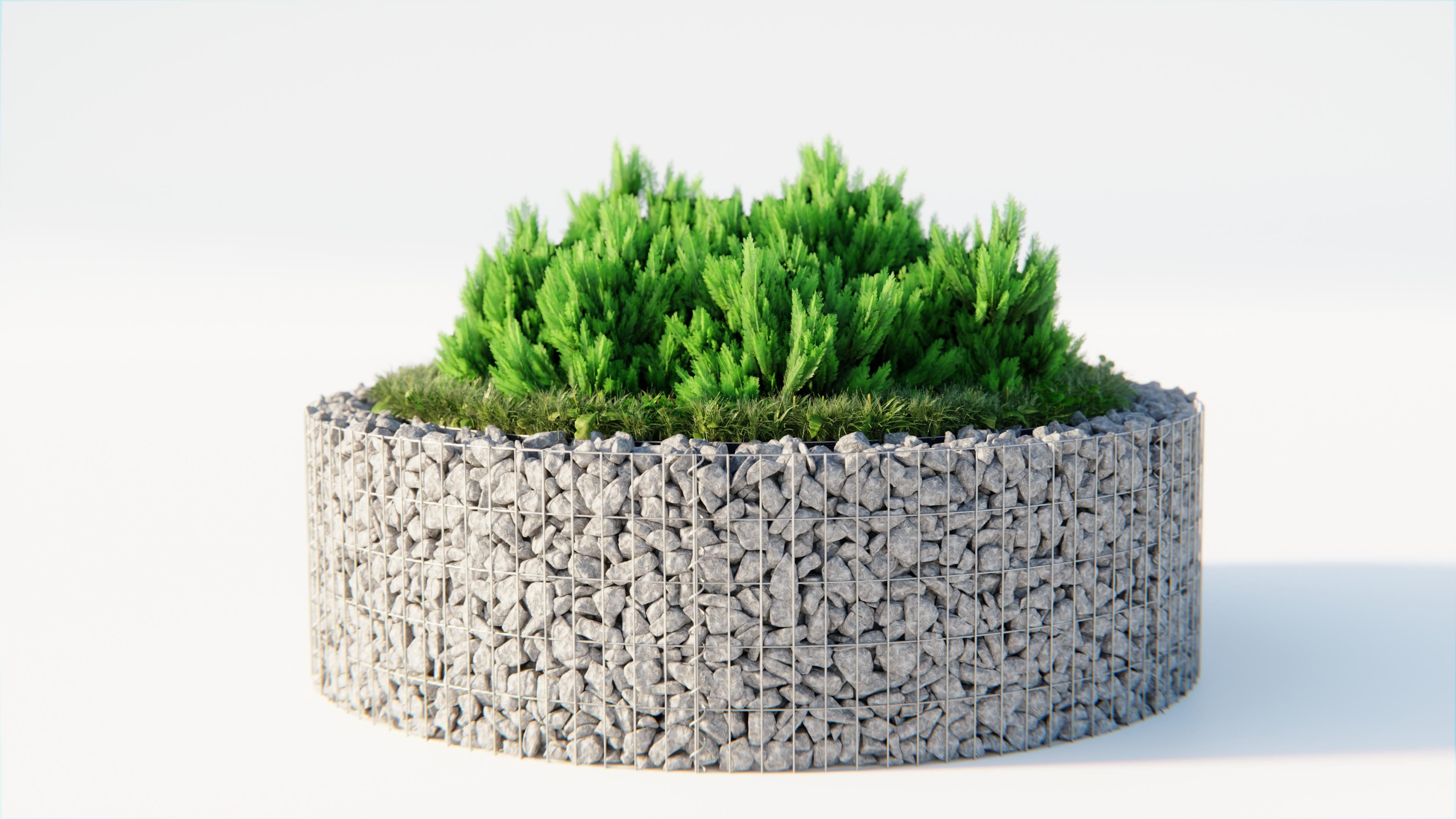 Hochbeet rund, Außendurchmesser 172 cm, Höhe 50 cm, Maschenweite 5 x 10 cm, Wandstärke 15 cm