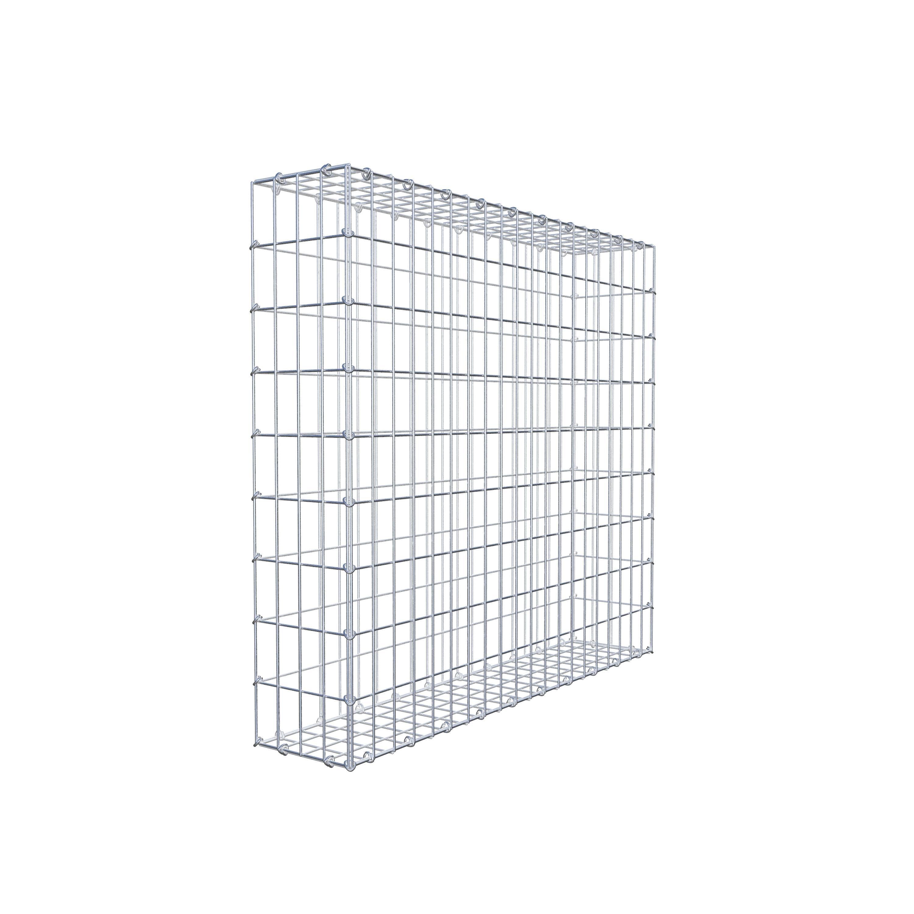 Gabione 100 cm x 90 cm x 20 cm (L x H x T), Maschenweite 5 cm x 10 cm, C-Ring