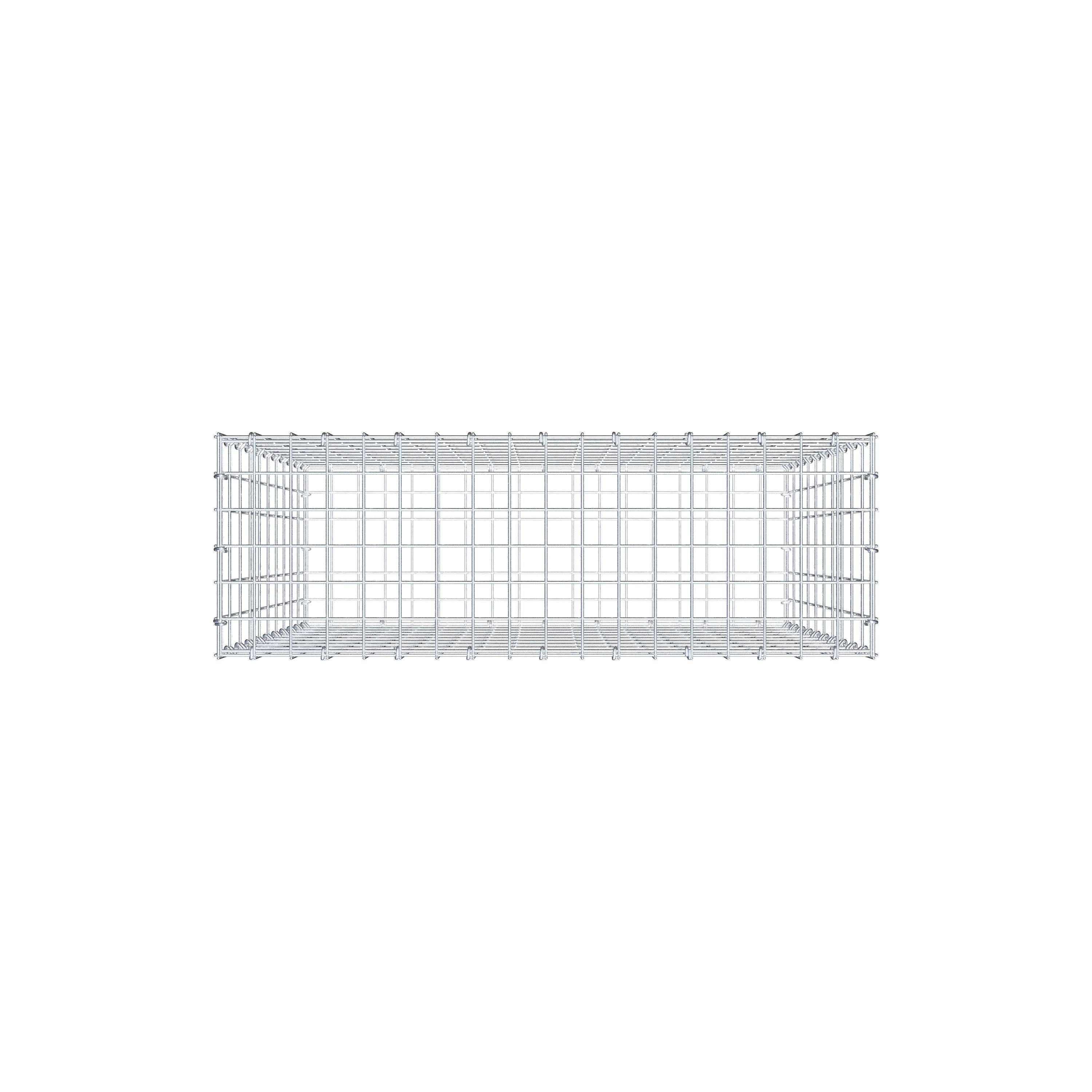 Gabione 100 cm x 90 cm x 30 cm (L x H x T), Maschenweite 5 cm x 10 cm, C-Ring