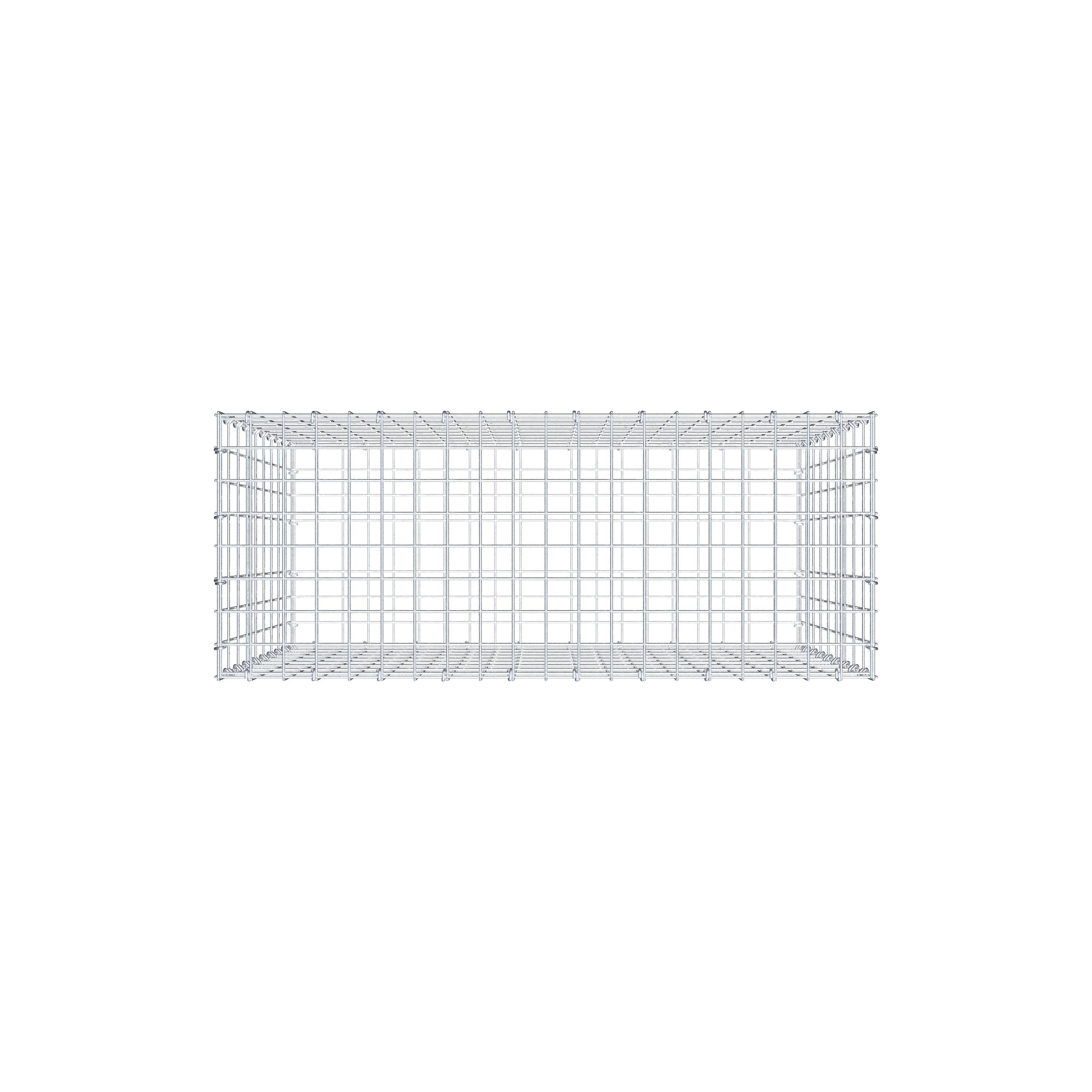 Gabione 100 cm x 90 cm x 40 cm (L x H x T), Maschenweite 5 cm x 10 cm, C-Ring