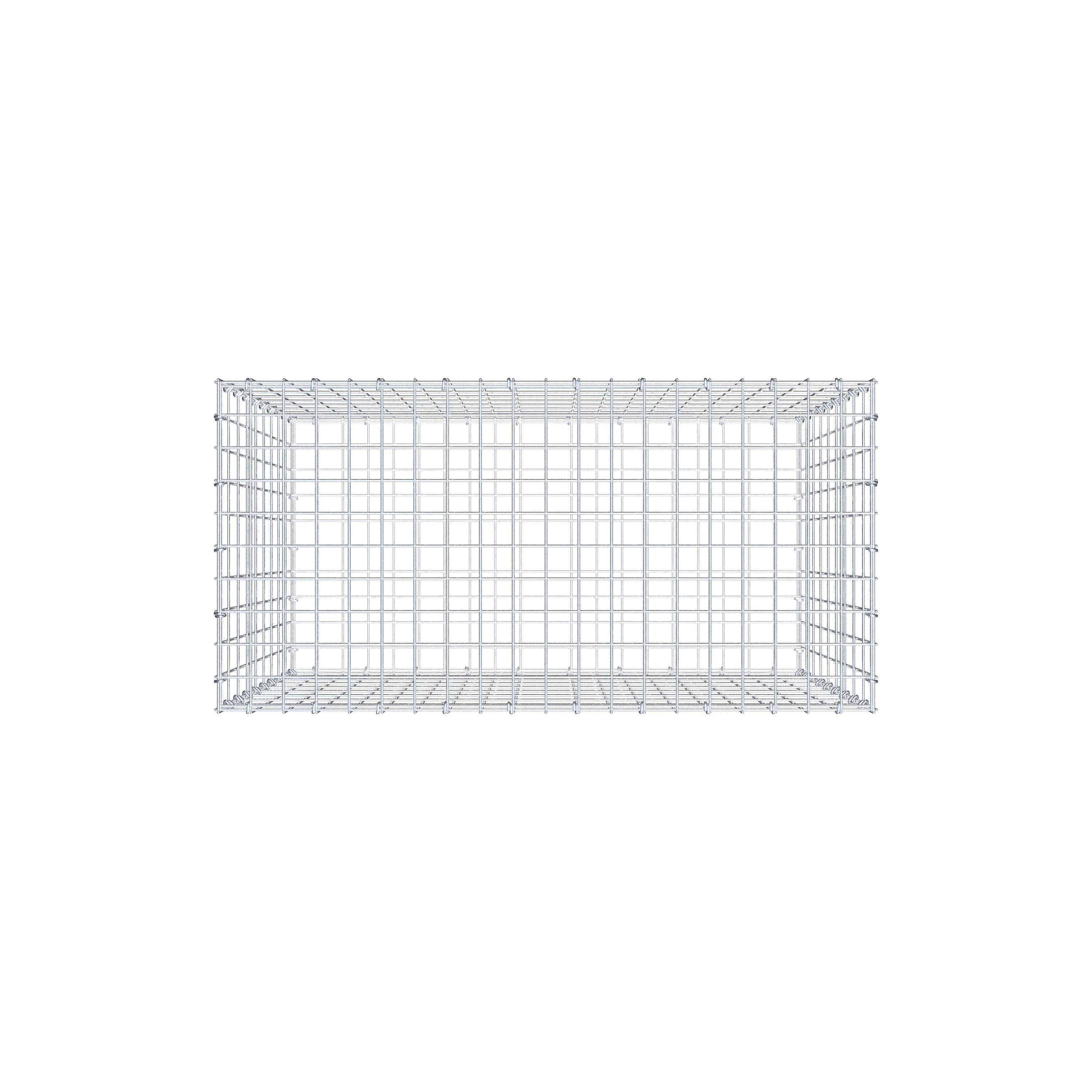 Gabione 100 cm x 90 cm x 50 cm (L x H x T), Maschenweite 5 cm x 10 cm, C-Ring