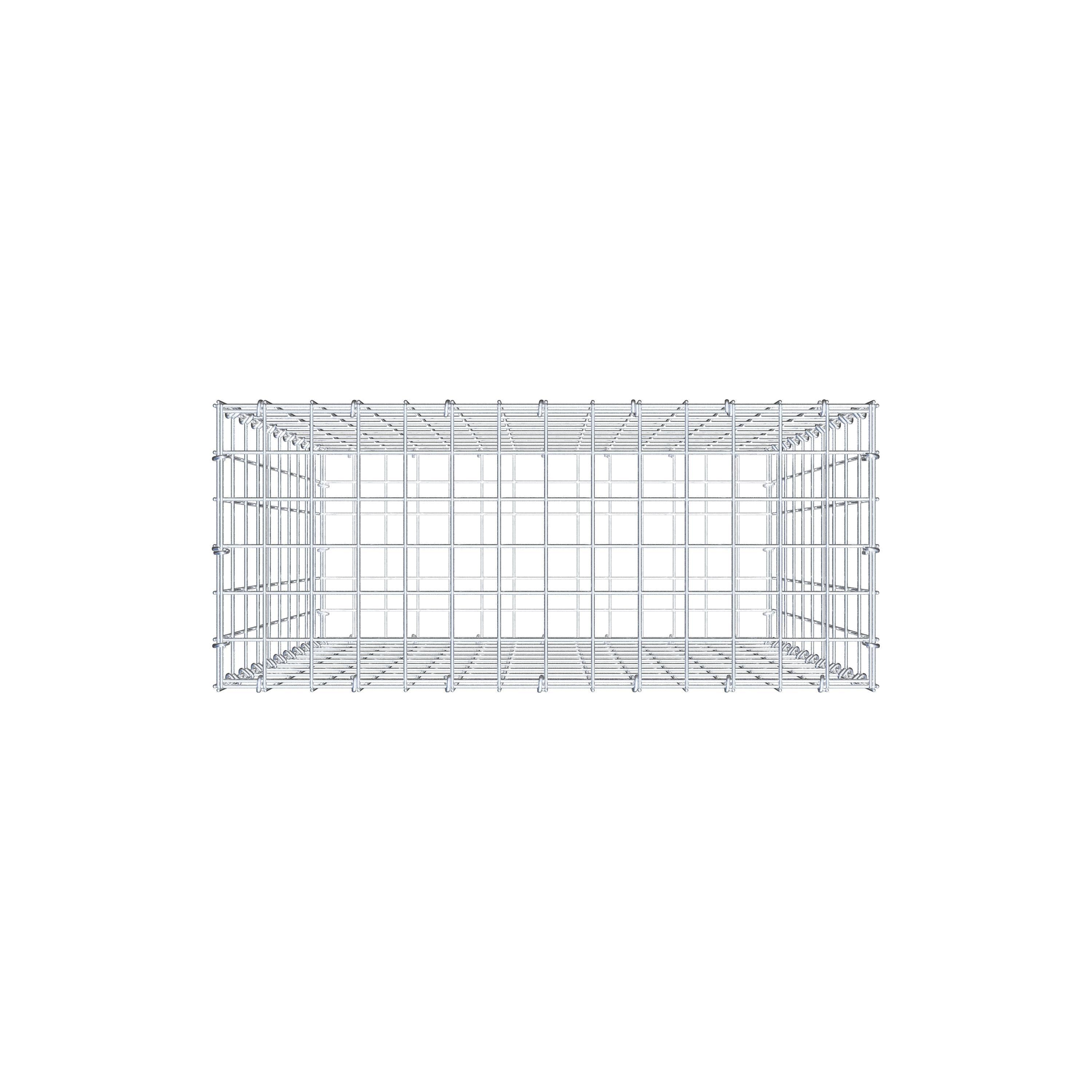 Gabione 100 cm x 70 cm x 30 cm (L x H x T), Maschenweite 5 cm x 10 cm, C-Ring