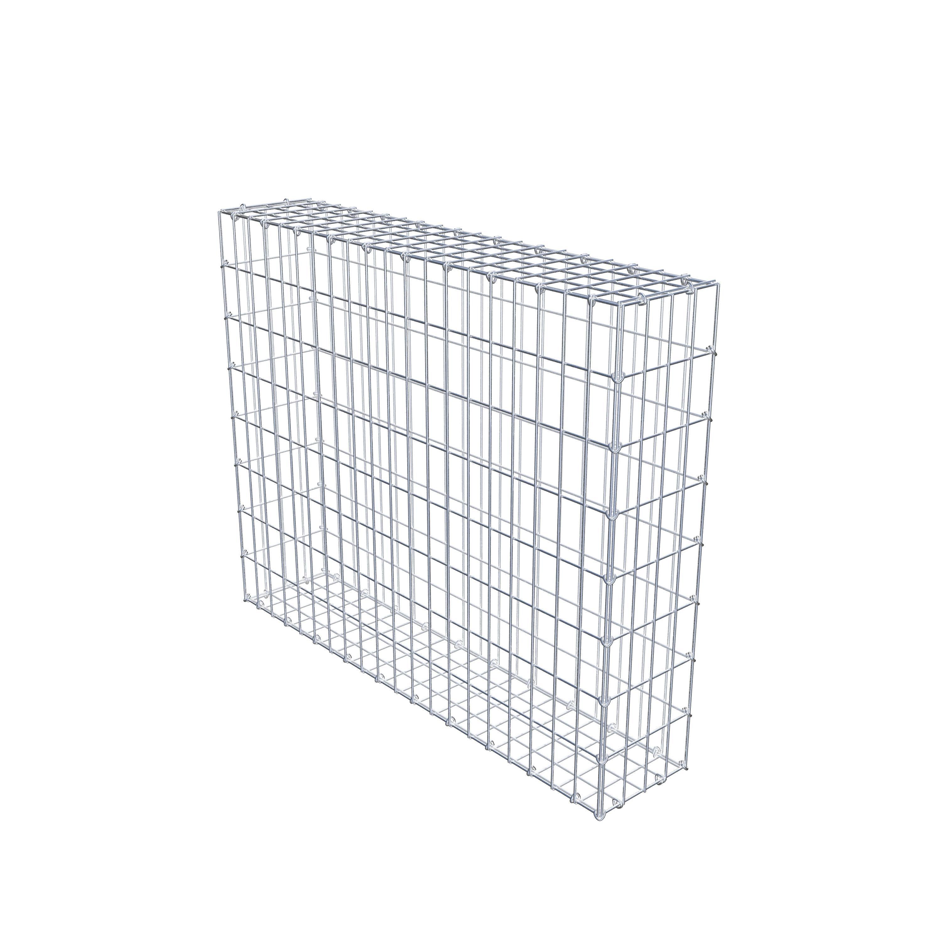 Gabione 100 cm x 80 cm x 20 cm (L x H x T), Maschenweite 5 cm x 10 cm, C-Ring