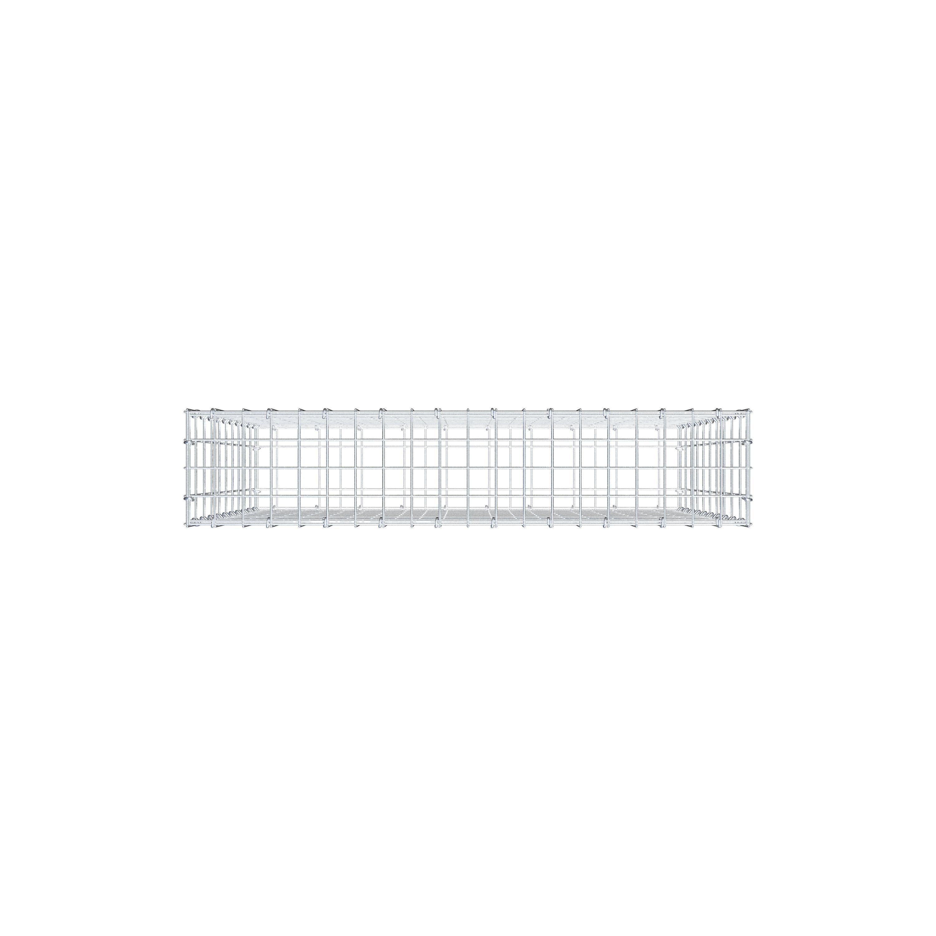 Gabione 100 cm x 100 cm x 20 cm (L x H x T), Maschenweite 5 cm x 10 cm, C-Ring