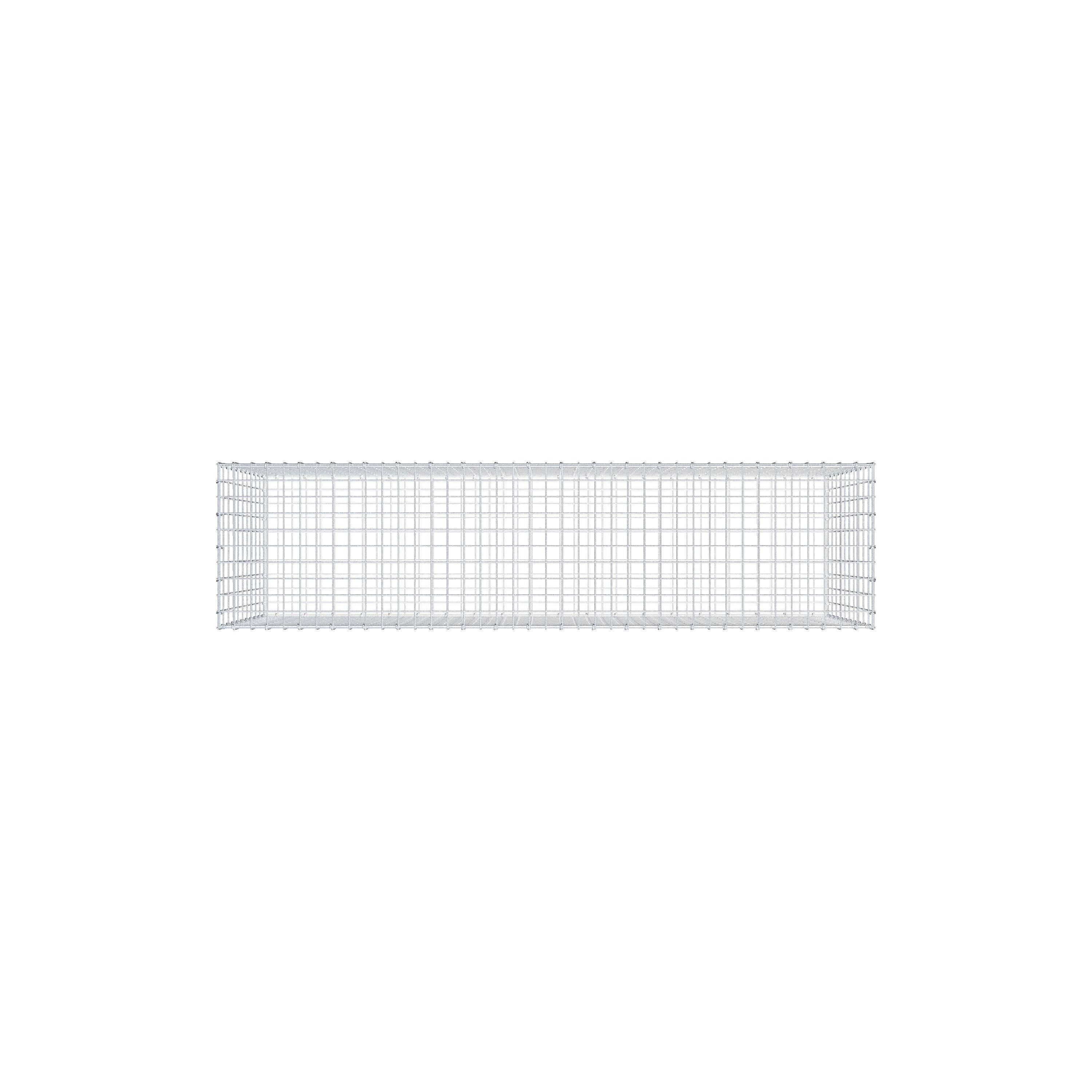 Gabione 200 cm x 100 cm x 50 cm (L x H x T), Maschenweite 5 cm x 10 cm, C-Ring