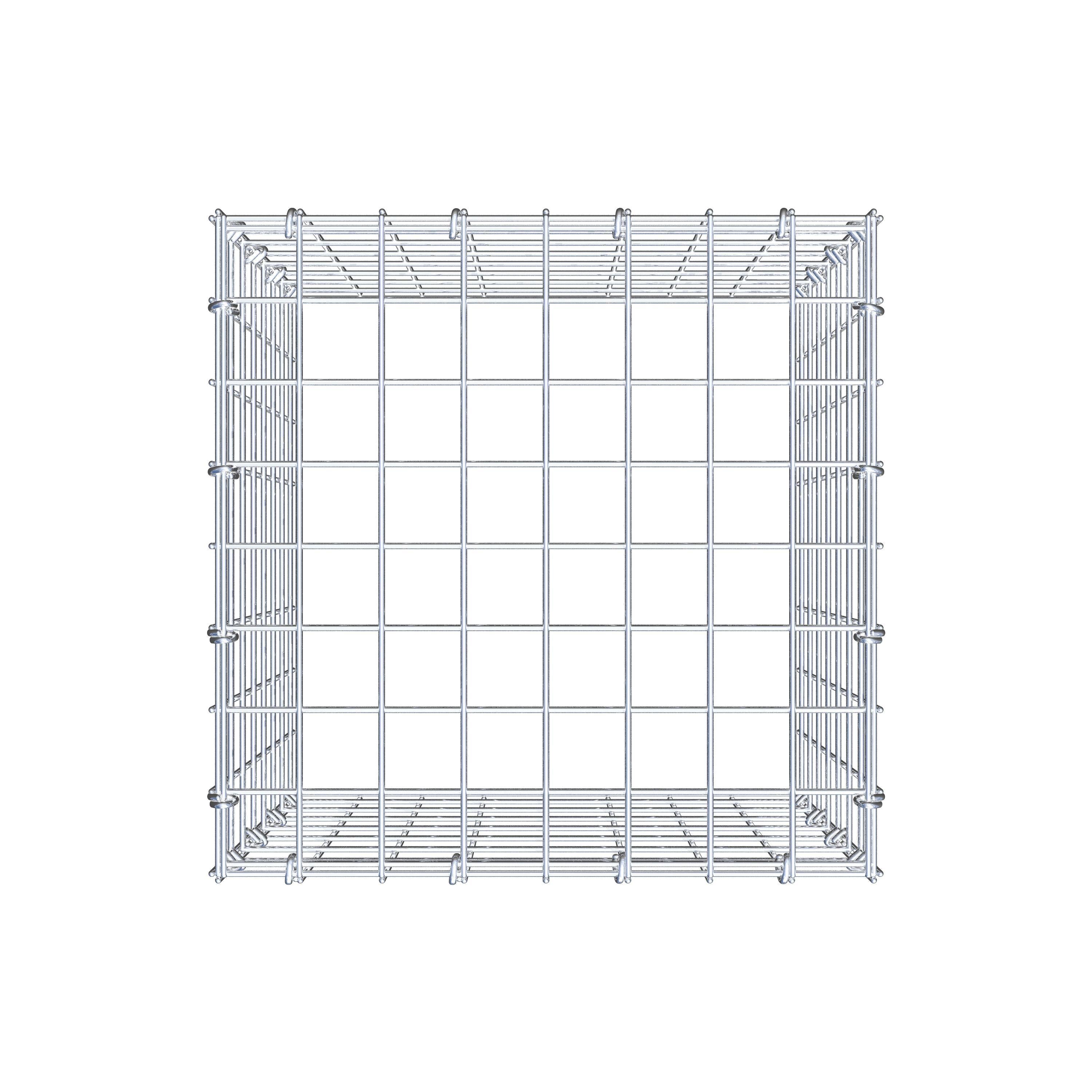 Anbaugabione Typ 3 40 cm x 40 cm x 40 cm (L x H x T), Maschenweite 5 cm x 5 cm, C-Ring