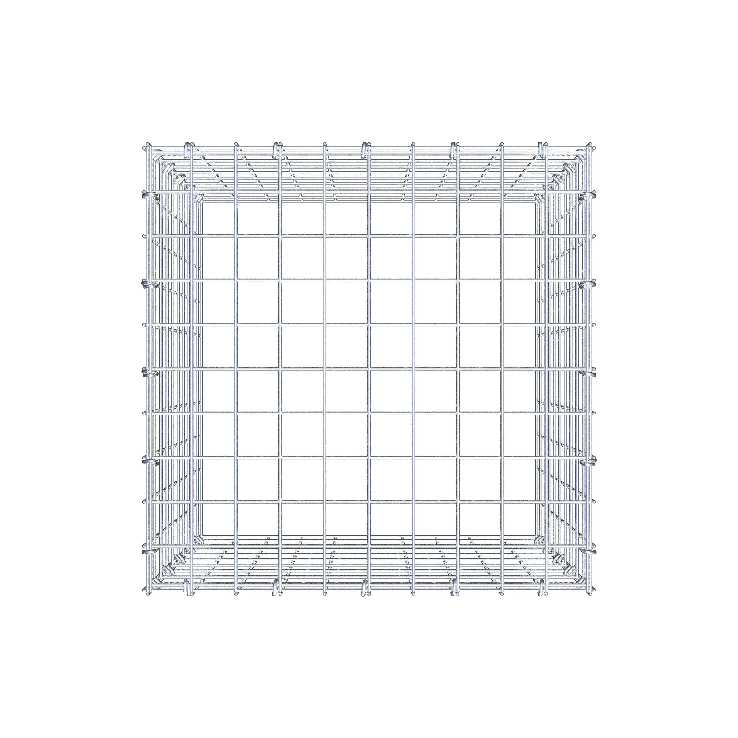 Anbaugabione Typ 3 50 cm x 50 cm x 50 cm (L x H x T), Maschenweite 5 cm x 5 cm, C-Ring