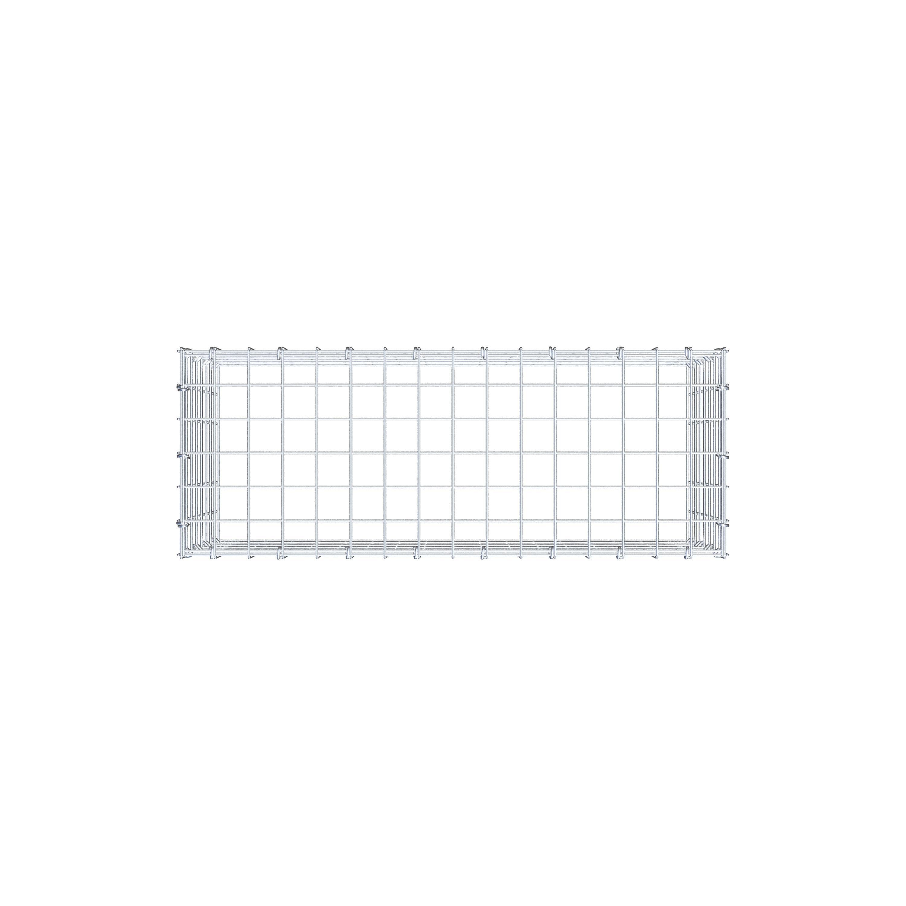 Anbaugabione Typ 3 80 cm x 40 cm x 30 cm (L x H x T), Maschenweite 5 cm x 5 cm, C-Ring