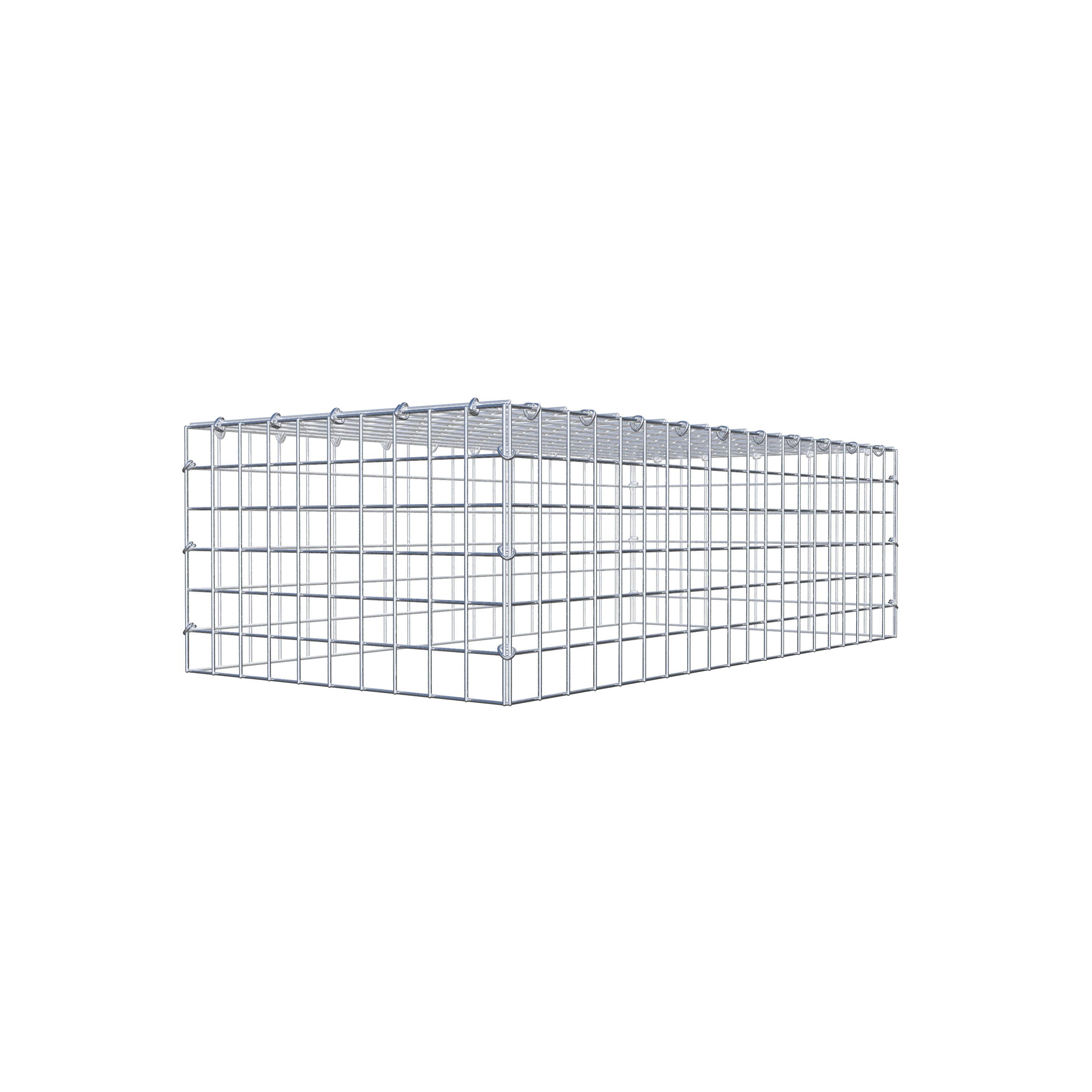 Anbaugabione Typ 3 100 cm x 30 cm x 50 cm (L x H x T), Maschenweite 5 cm x 5 cm, C-Ring