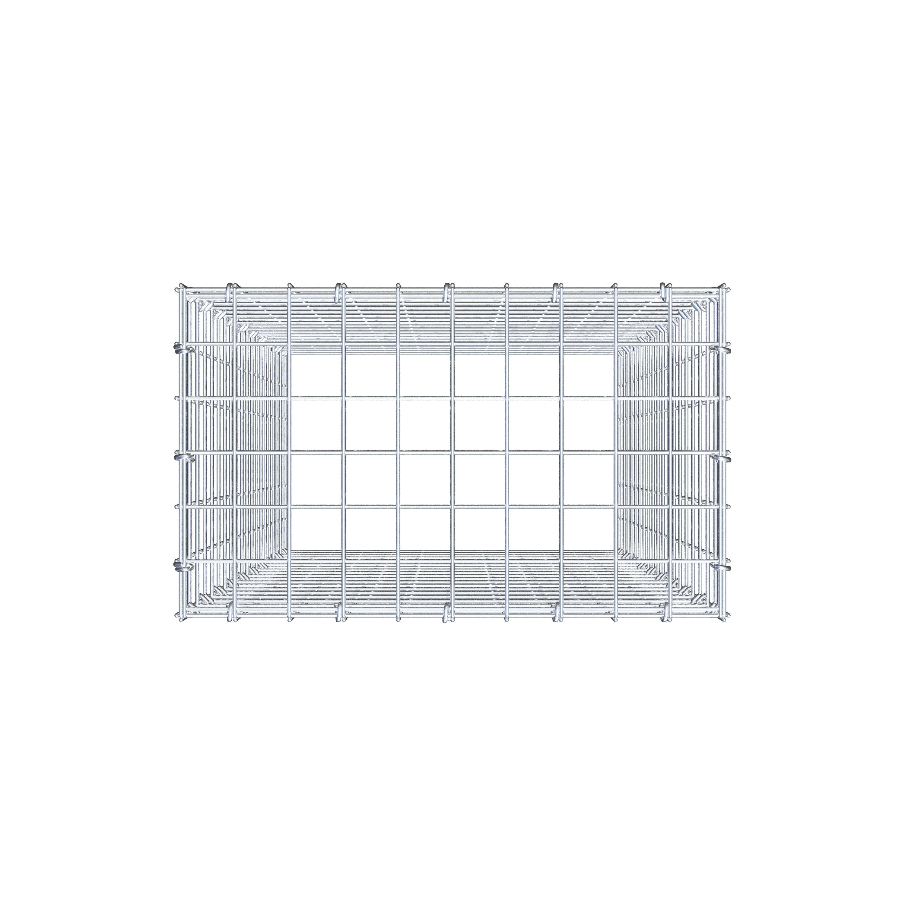 Anbaugabione Typ 3 100 cm x 50 cm x 30 cm (L x H x T), Maschenweite 5 cm x 5 cm, C-Ring