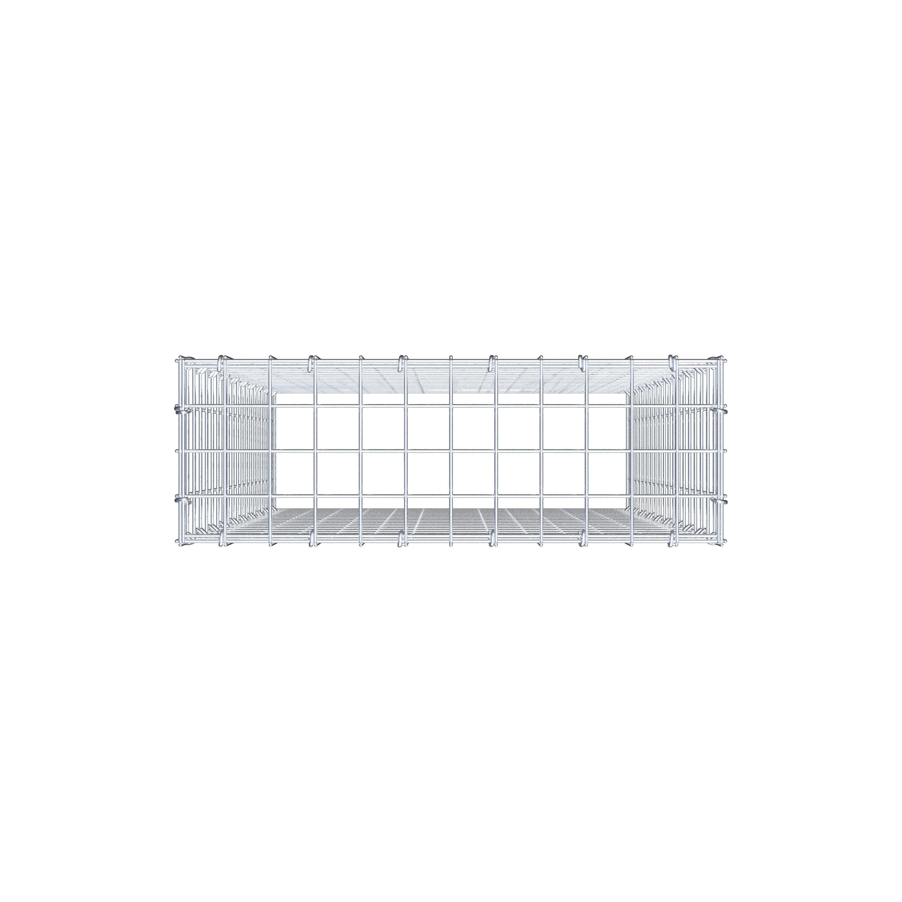 Anbaugabione Typ 3 100 cm x 60 cm x 20 cm (L x H x T), Maschenweite 5 cm x 5 cm, C-Ring