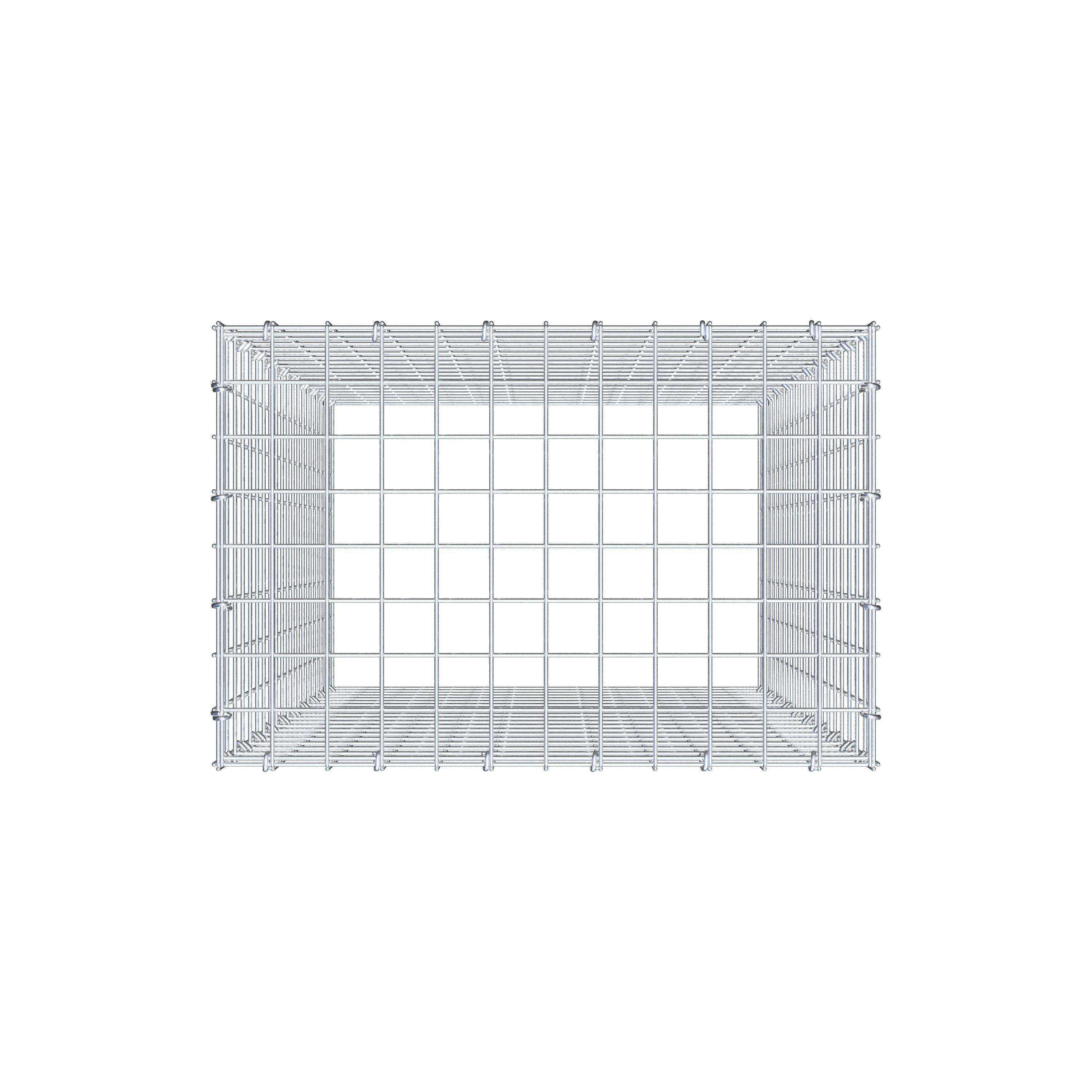 Anbaugabione Typ 3 100 cm x 60 cm x 40 cm (L x H x T), Maschenweite 5 cm x 5 cm, C-Ring