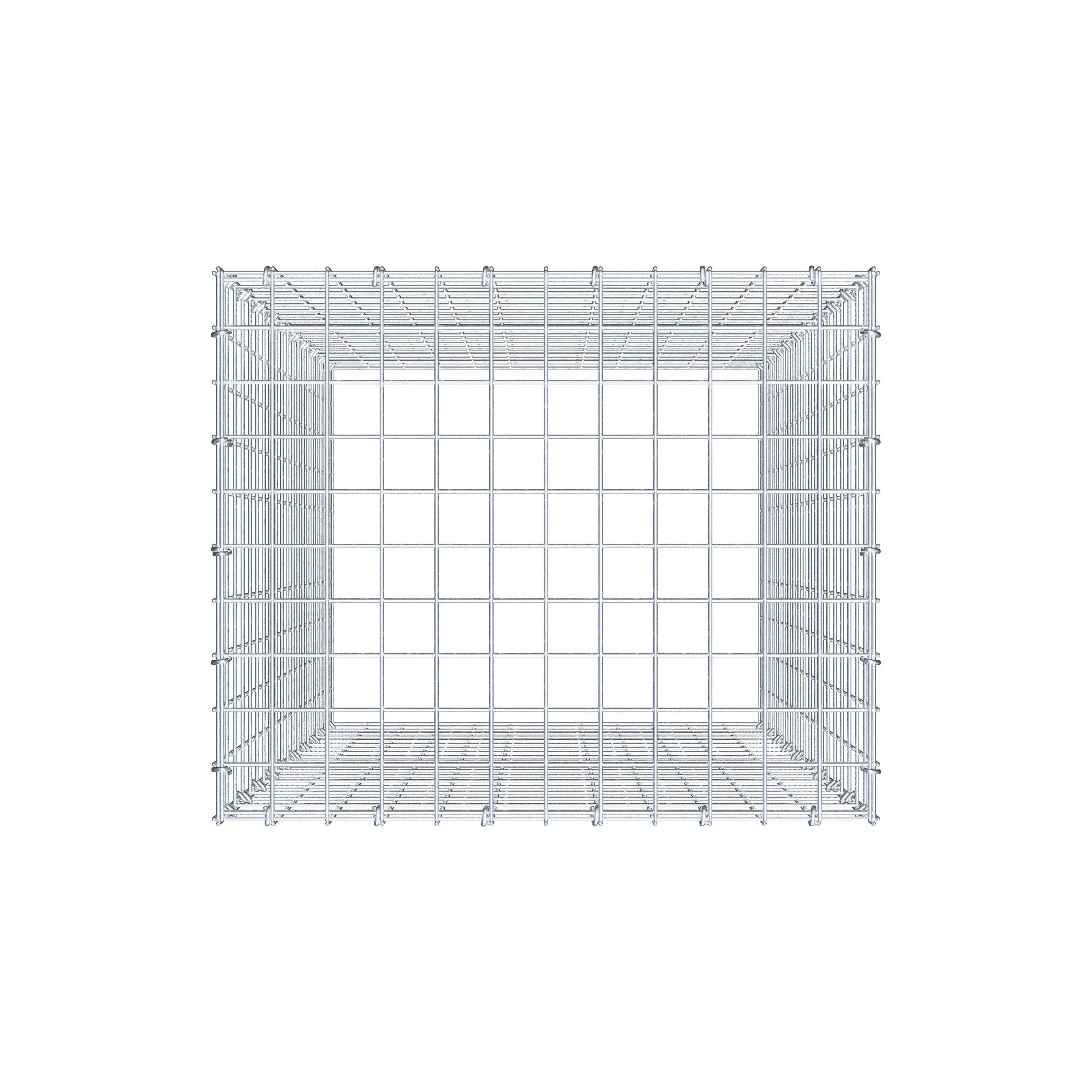 Anbaugabione Typ 3 100 cm x 60 cm x 50 cm (L x H x T), Maschenweite 5 cm x 5 cm, C-Ring