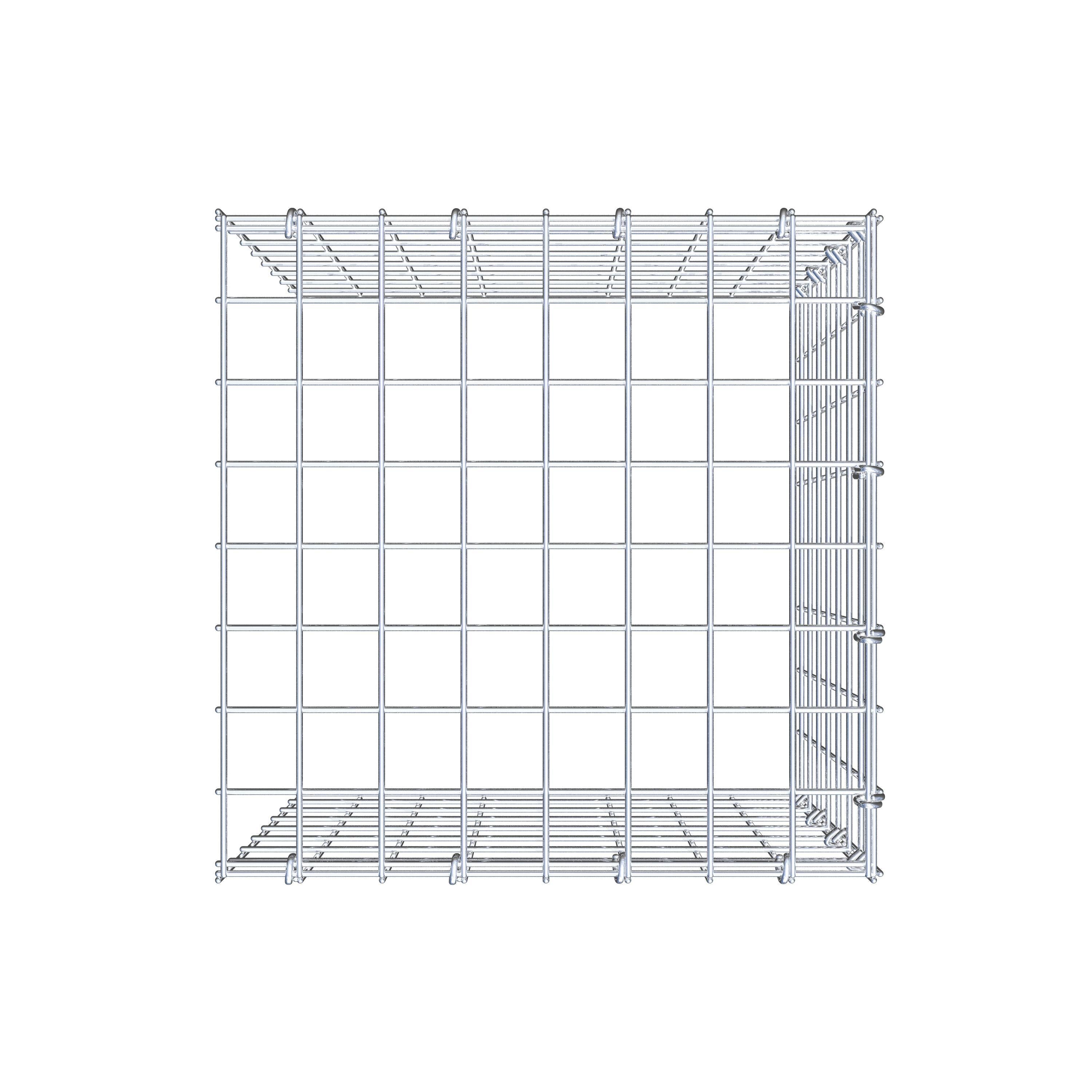 Anbaugabione Typ 4 40 cm x 40 cm x 40 cm (L x H x T), Maschenweite 5 cm x 5 cm, C-Ring