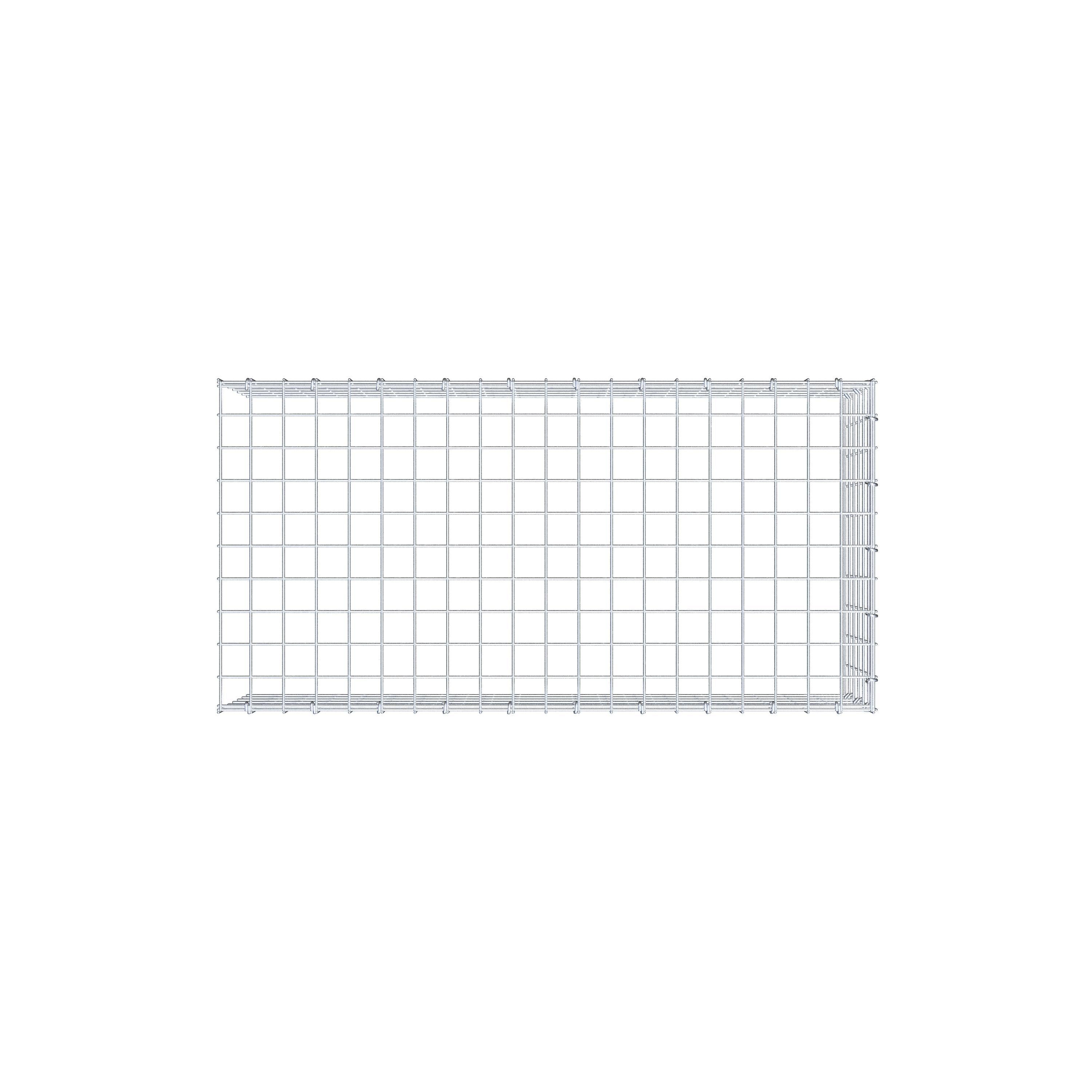 Anbaugabione Typ 4 100 cm x 30 cm x 50 cm (L x H x T), Maschenweite 5 cm x 5 cm, C-Ring
