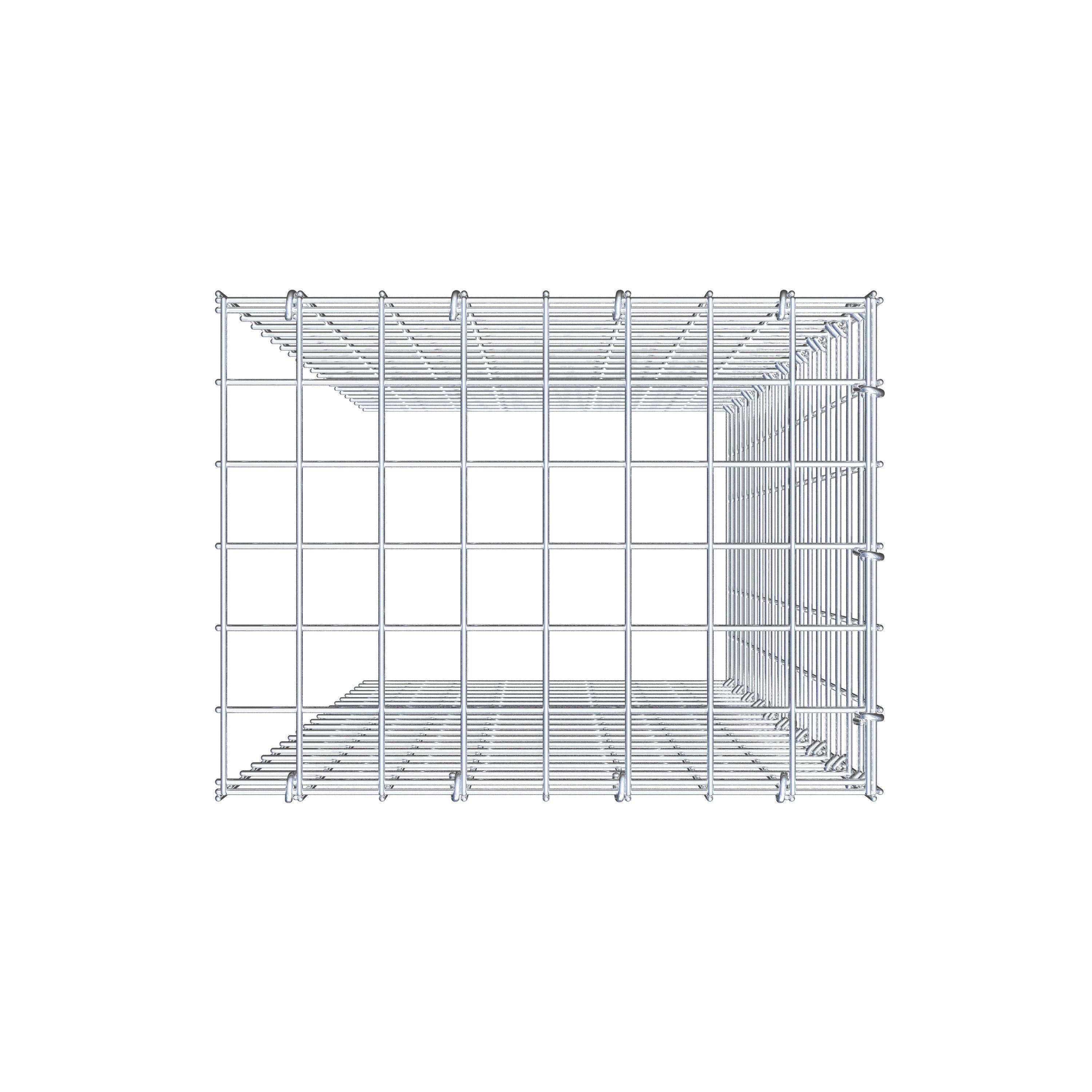 Anbaugabione Typ 4 100 cm x 40 cm x 30 cm (L x H x T), Maschenweite 5 cm x 5 cm, C-Ring