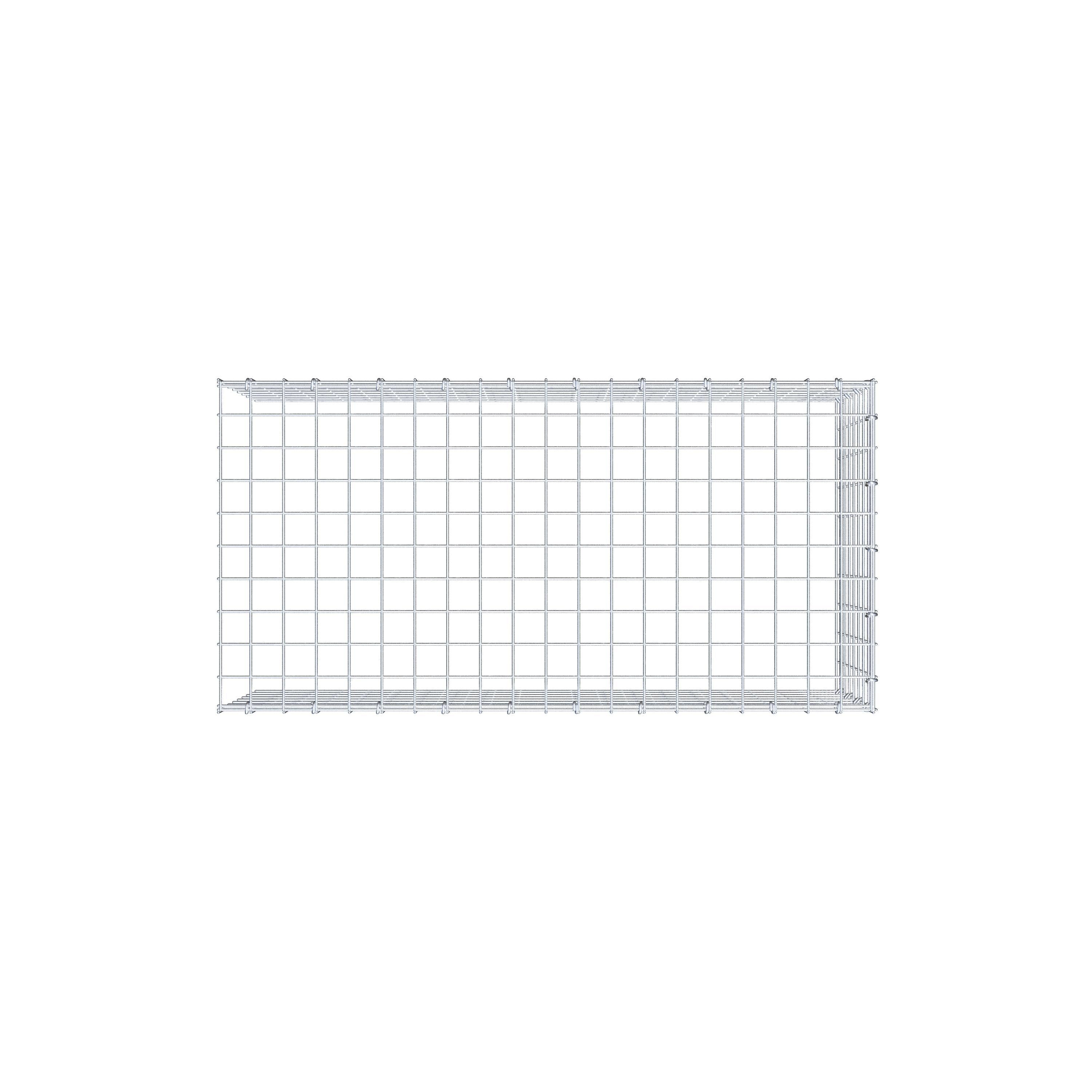 Anbaugabione Typ 4 100 cm x 40 cm x 50 cm (L x H x T), Maschenweite 5 cm x 5 cm, C-Ring