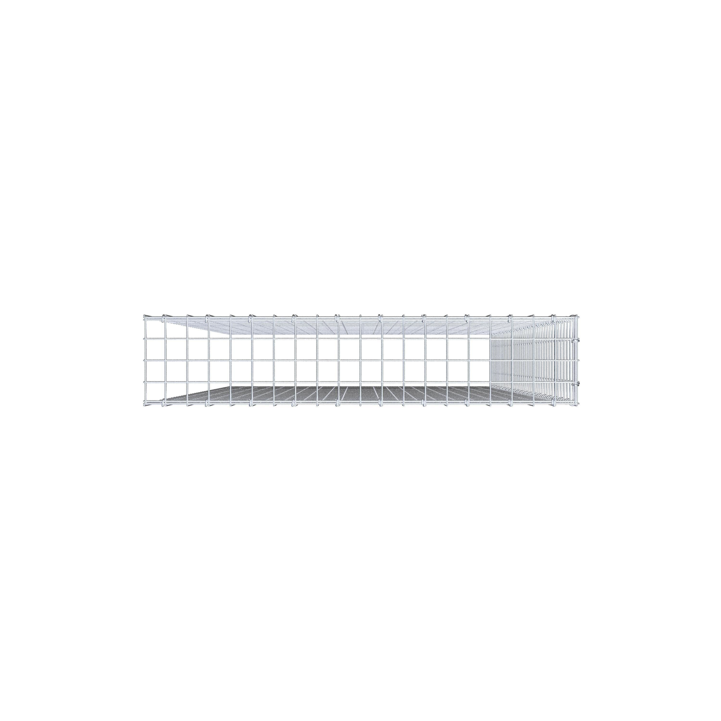 Anbaugabione Typ 4 200 cm x 100 cm x 20 cm (L x H x T), Maschenweite 5 cm x 5 cm, C-Ring