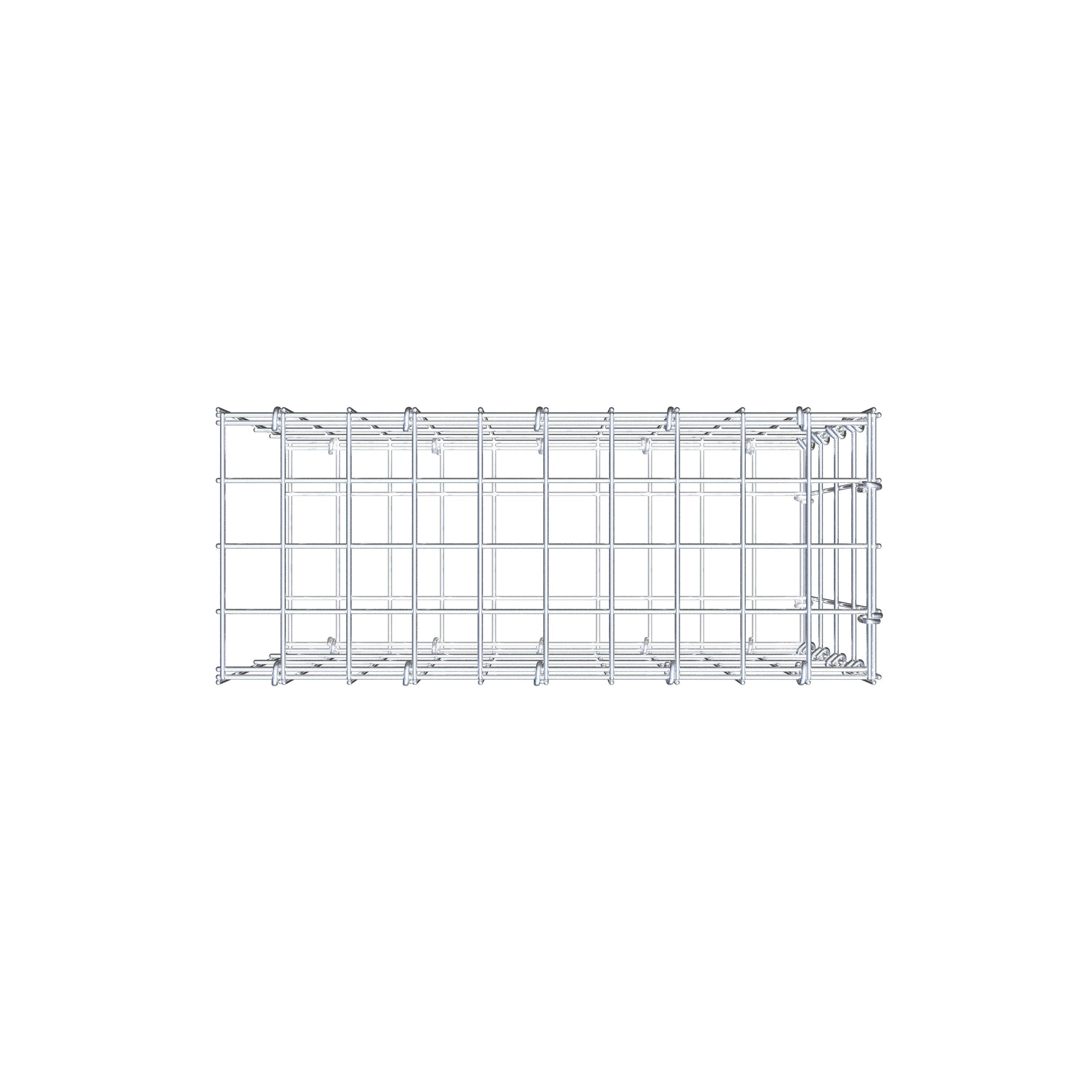 Anbaugabione Typ 2 50 cm x 40 cm x 20 cm, Maschenweite 5 cm x 10 cm, C-Ring