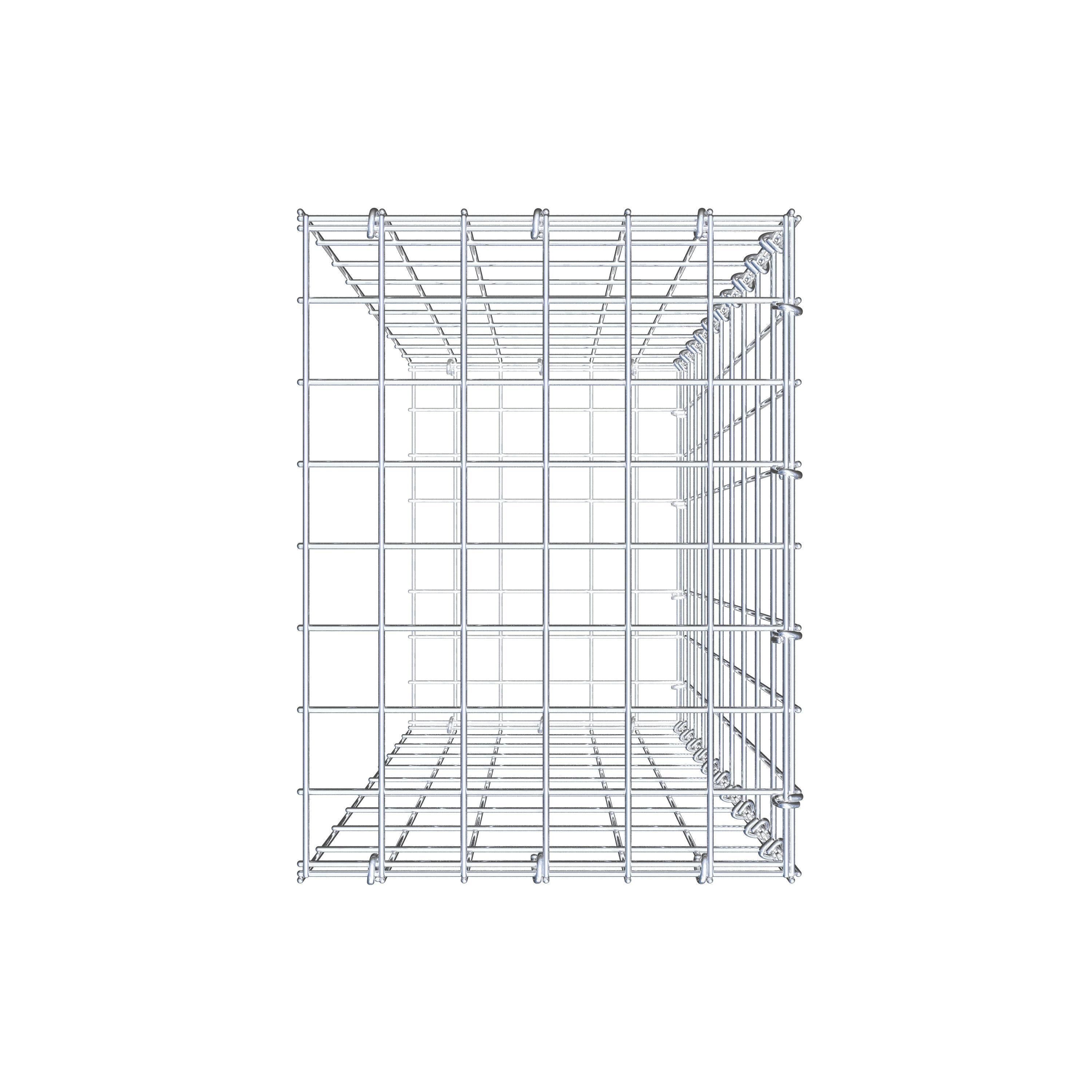Anbaugabione Typ 2 100 cm x 30 cm x 40 cm, Maschenweite 5 cm x 10 cm, C-Ring