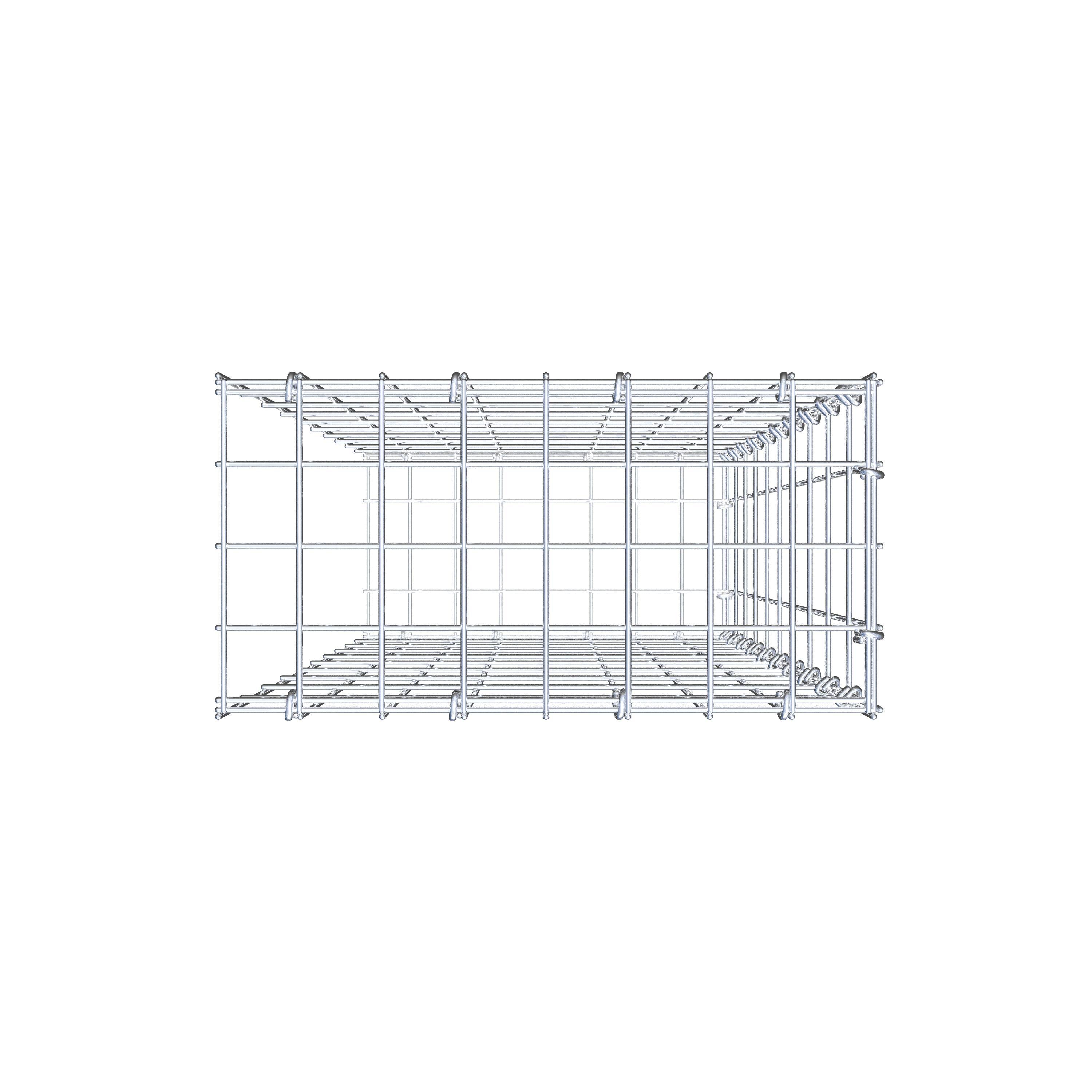 Anbaugabione Typ 2 100 cm x 40 cm x 20 cm, Maschenweite 5 cm x 10 cm, C-Ring