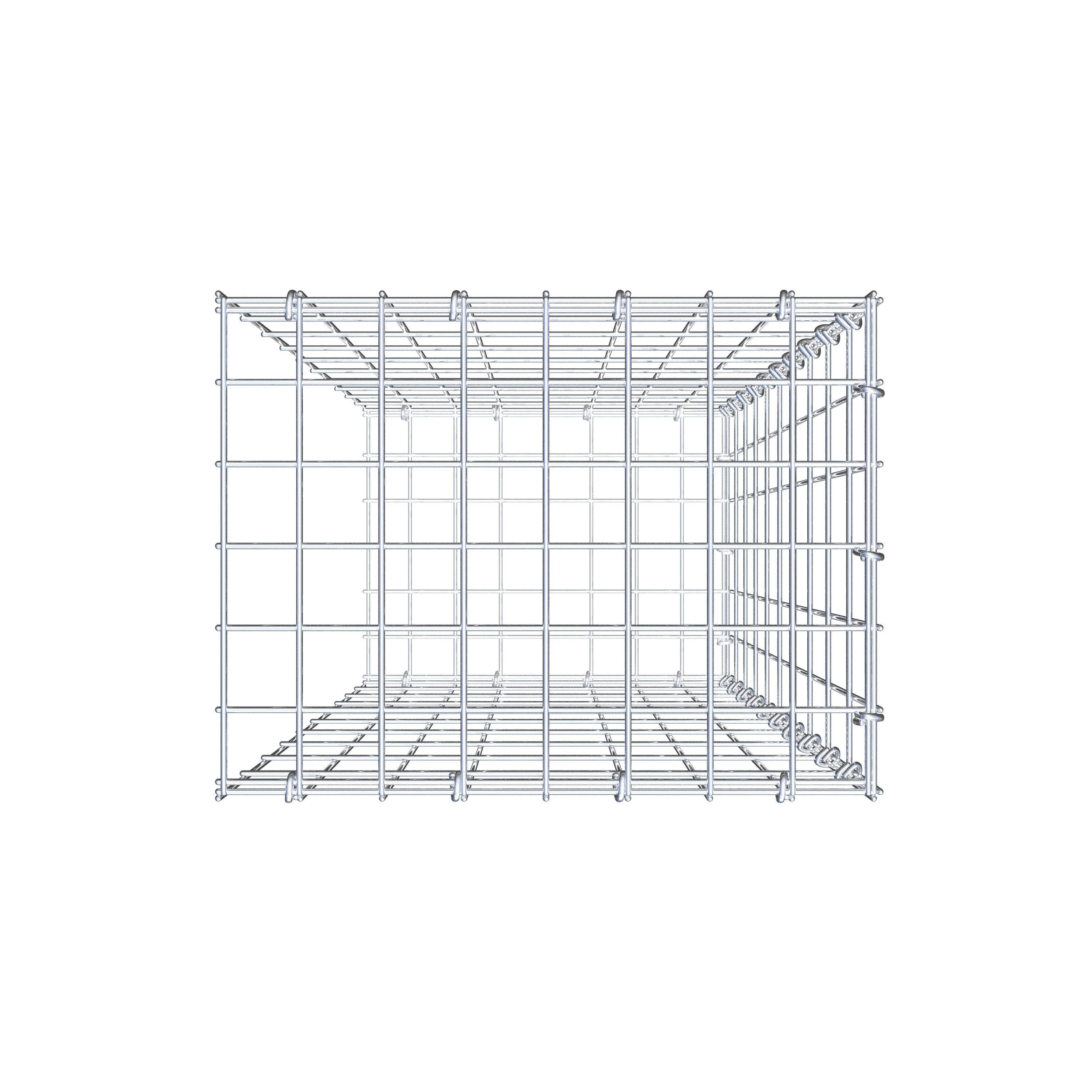 Anbaugabione Typ 2 100 cm x 40 cm x 30 cm, Maschenweite 5 cm x 10 cm, C-Ring