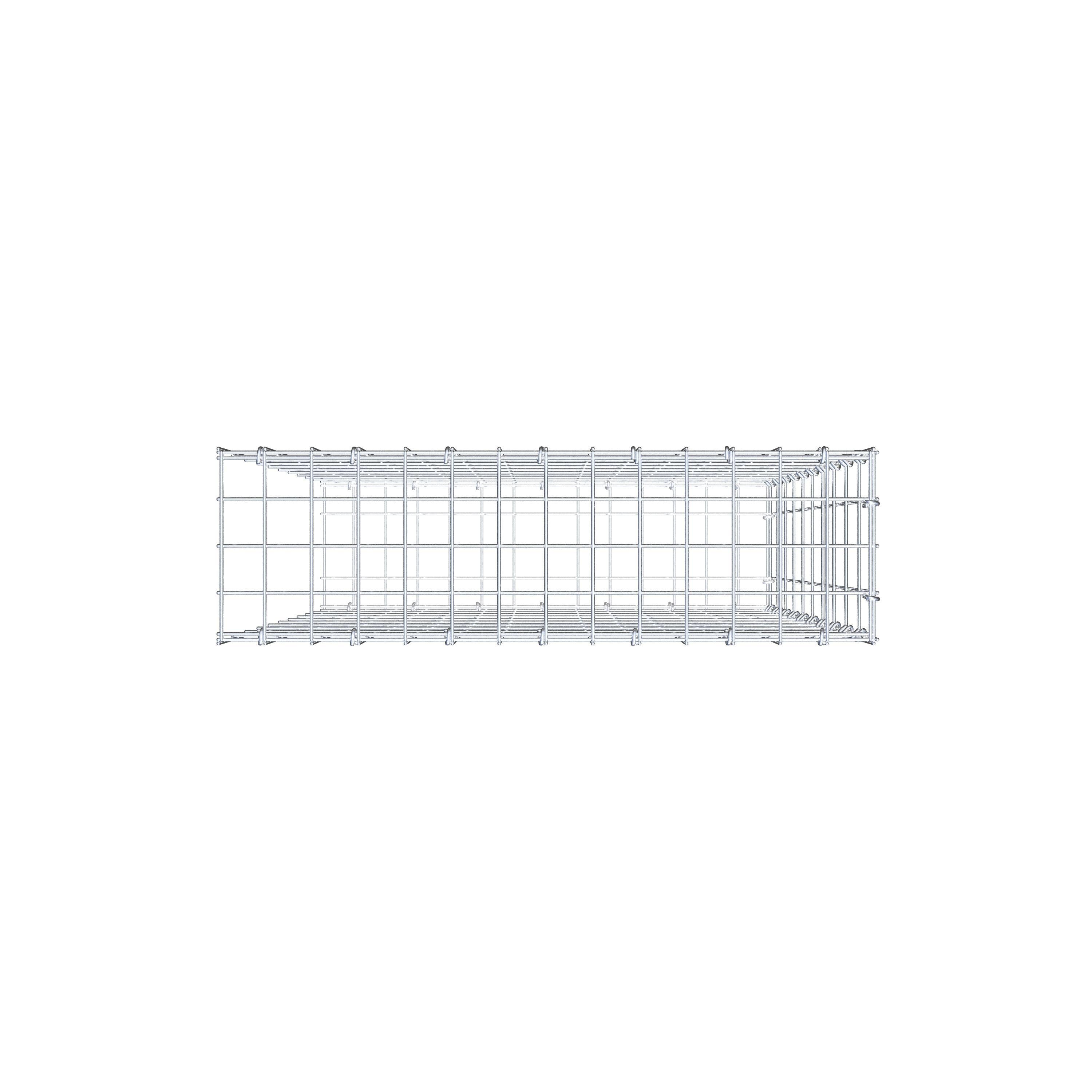 Anbaugabione Typ 2 100 cm x 70 cm x 20 cm, Maschenweite 5 cm x 10 cm, C-Ring