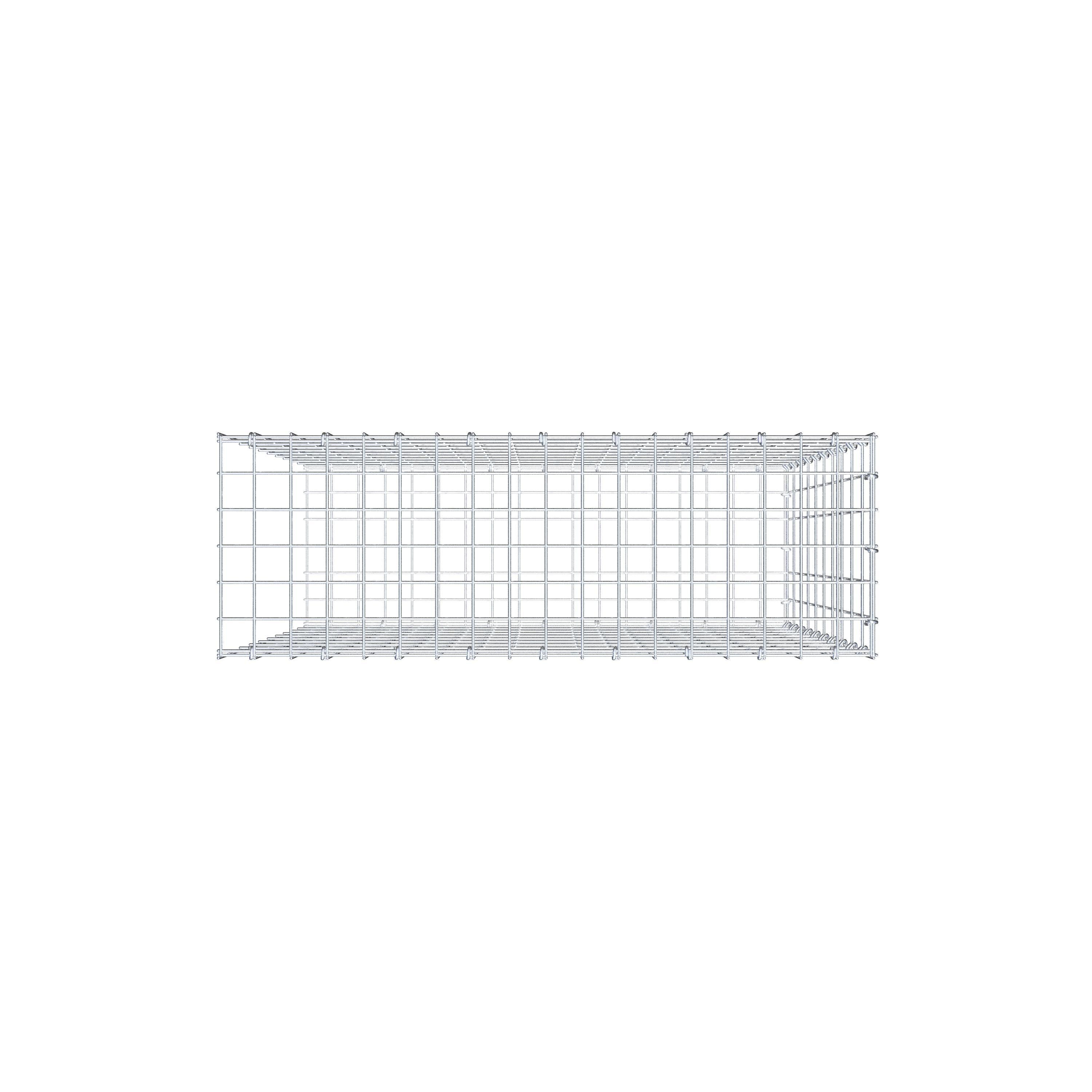Anbaugabione Typ 2 100 cm x 90 cm x 30 cm, Maschenweite 5 cm x 10 cm, C-Ring