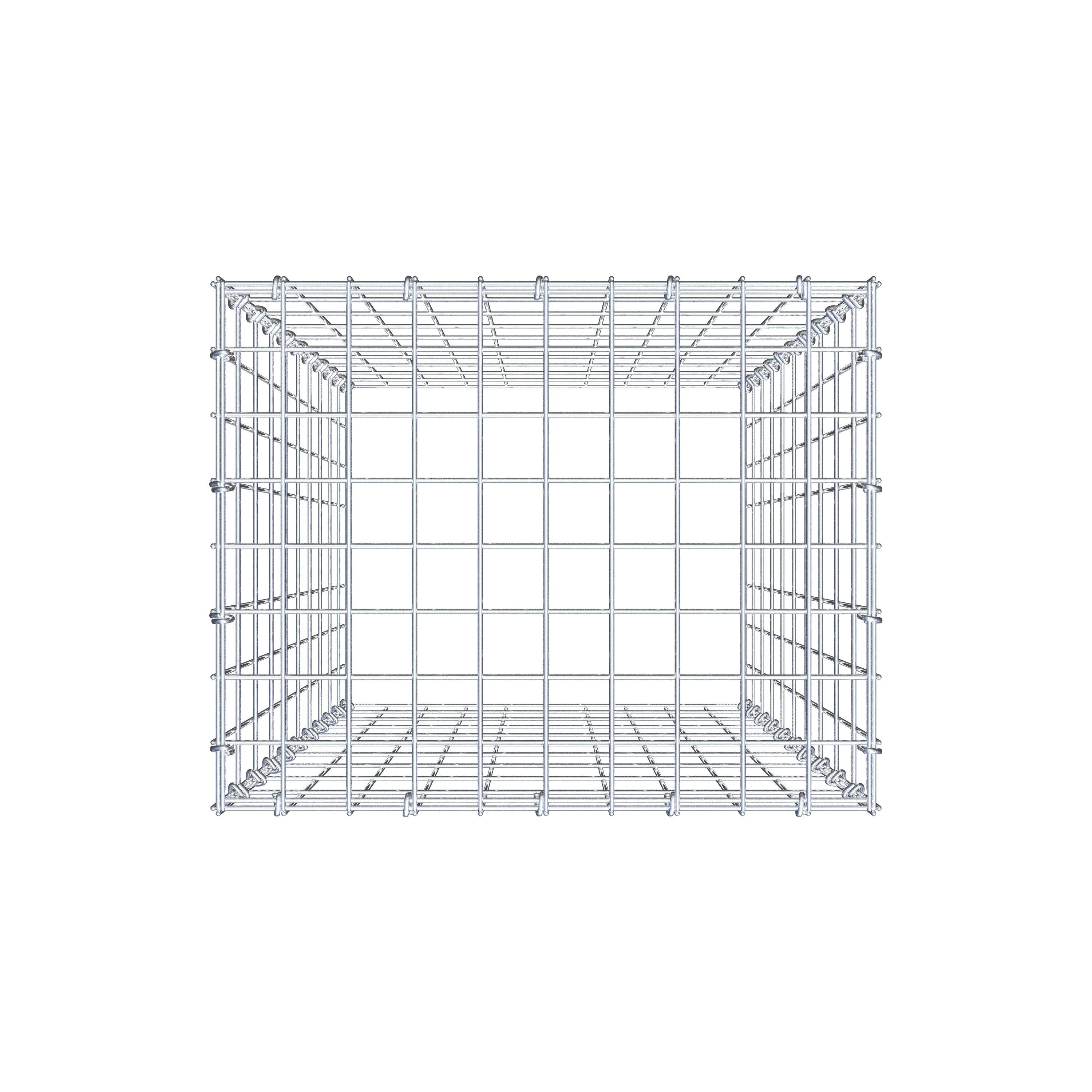 Anbaugabione Typ 3 100 cm x 50 cm x 40 cm (L x H x T), Maschenweite 5 cm x 10 cm, C-Ring