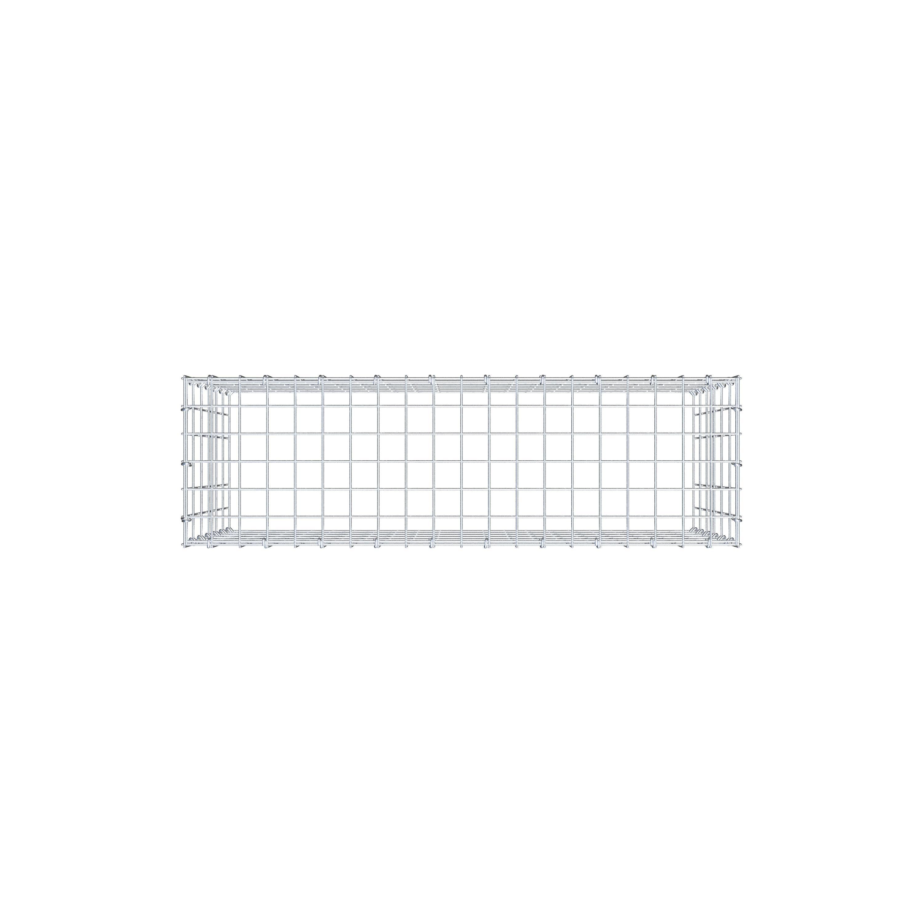 Anbaugabione Typ 3 100 cm x 60 cm x 30 cm (L x H x T), Maschenweite 5 cm x 10 cm, C-Ring
