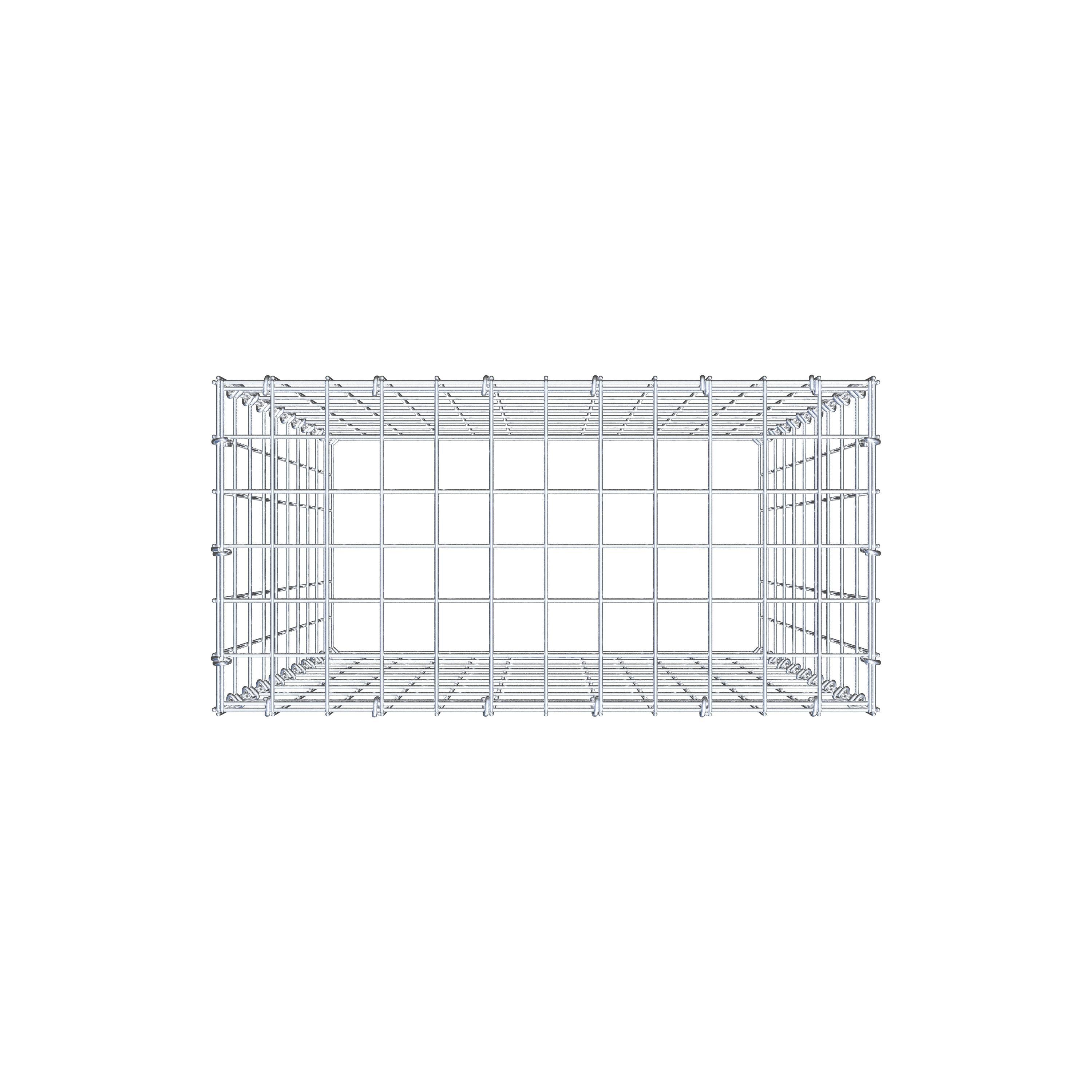 Anbaugabione Typ 3 100 cm x 60 cm x 30 cm (L x H x T), Maschenweite 5 cm x 10 cm, C-Ring