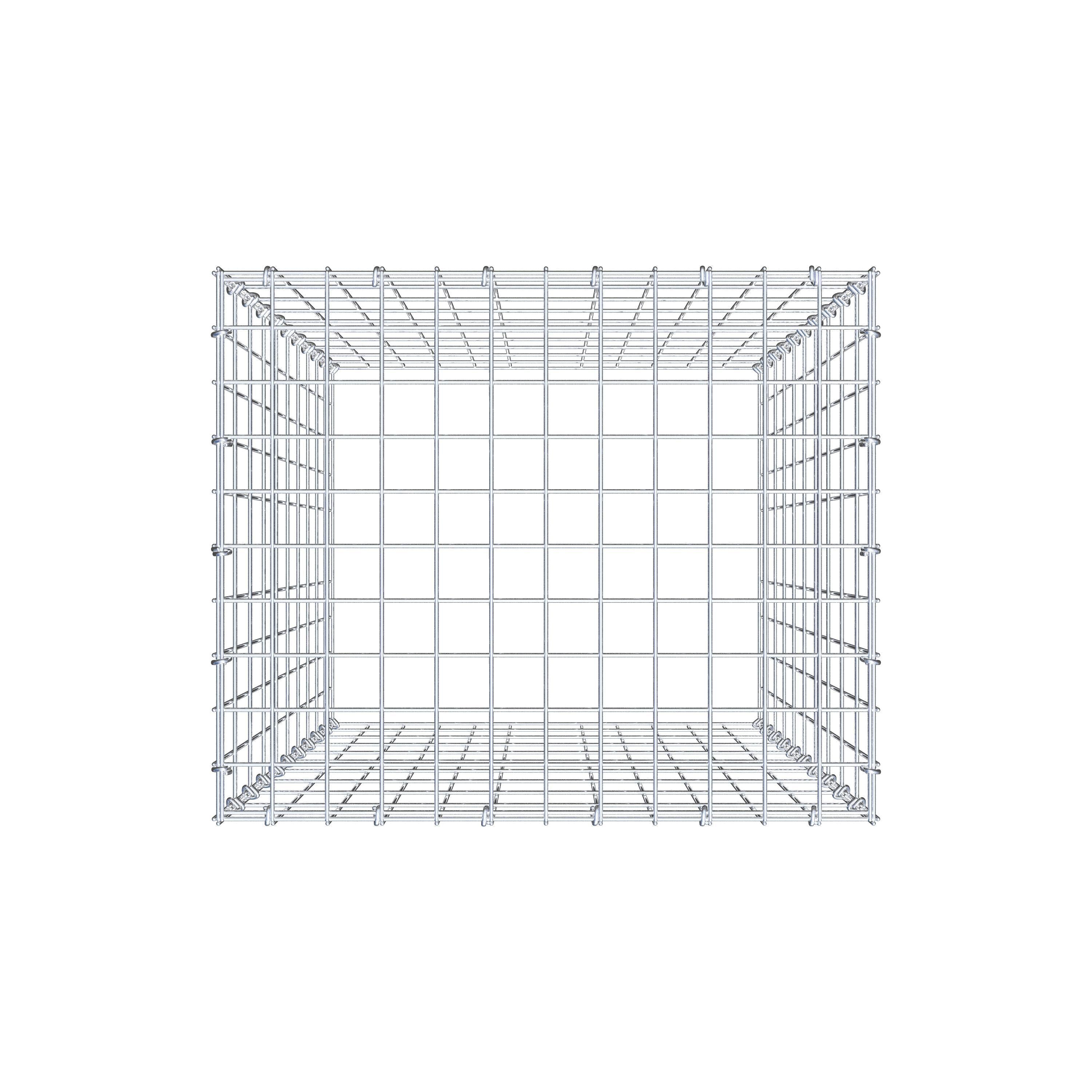 Anbaugabione Typ 3 100 cm x 60 cm x 50 cm (L x H x T), Maschenweite 5 cm x 10 cm, C-Ring
