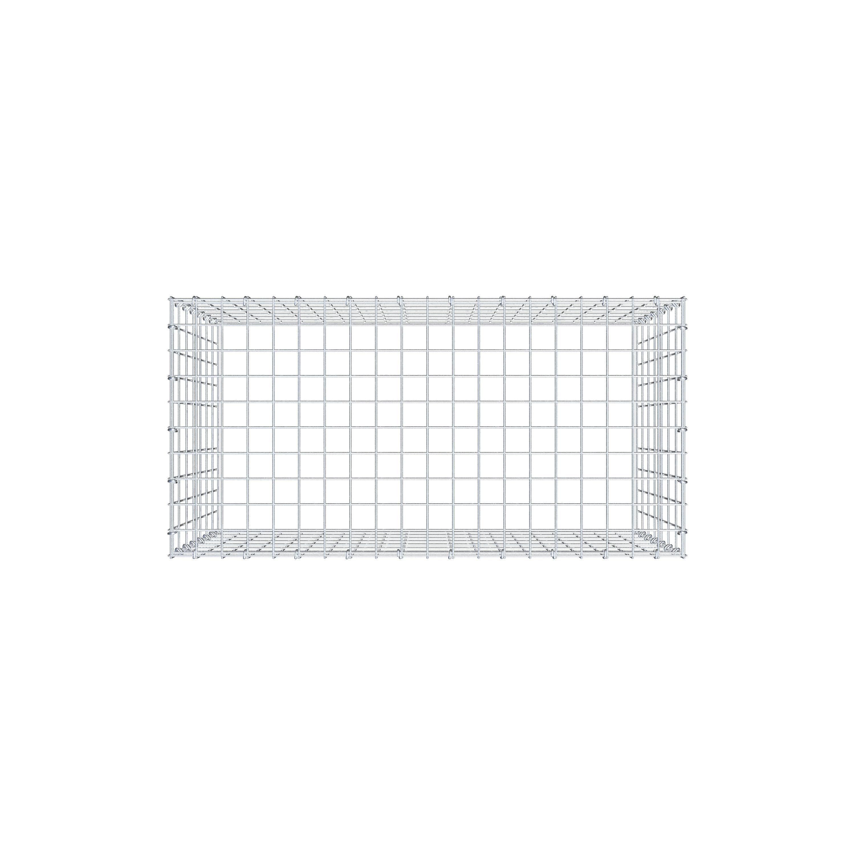 Anbaugabione Typ 3 100 cm x 70 cm x 50 cm (L x H x T), Maschenweite 5 cm x 10 cm, C-Ring