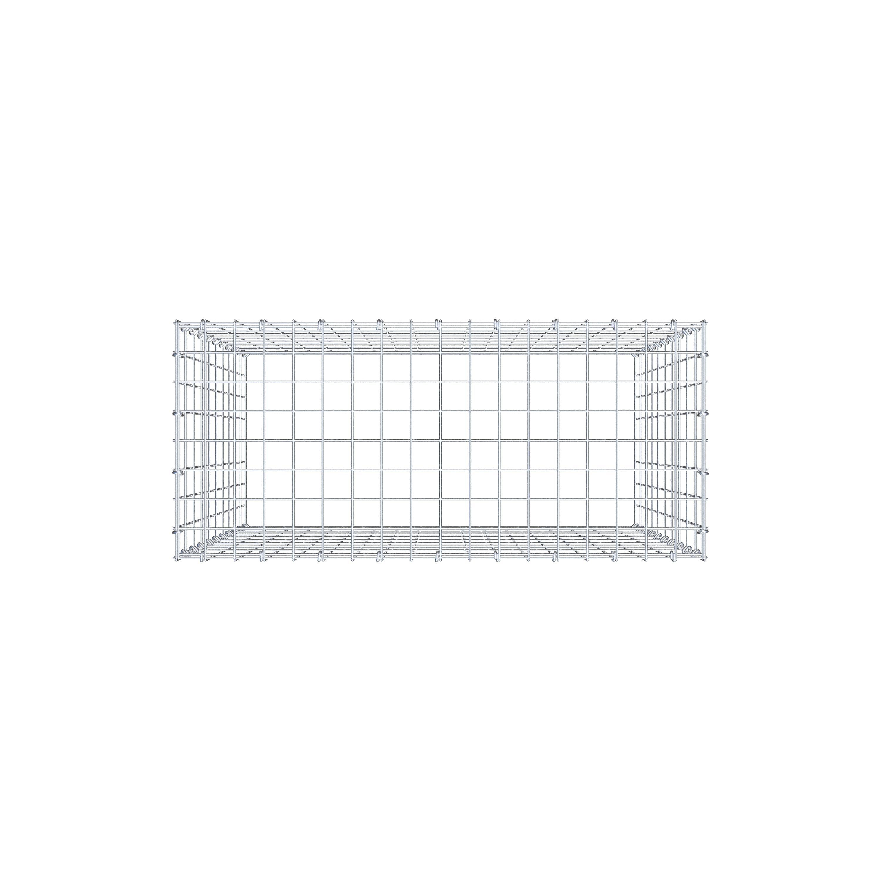 Anbaugabione Typ 3 100 cm x 90 cm x 40 cm (L x H x T), Maschenweite 5 cm x 10 cm, C-Ring