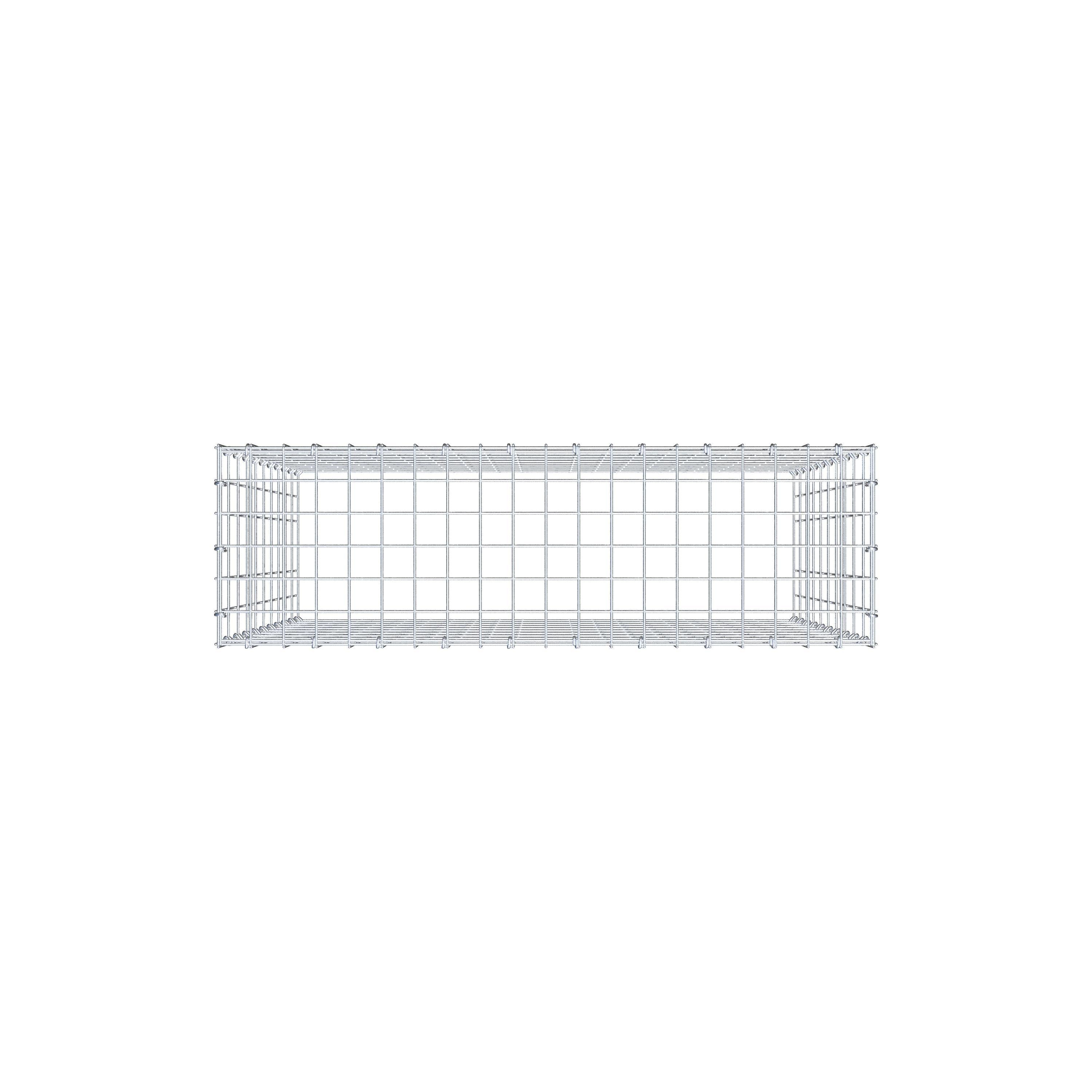 Anbaugabione Typ 3 100 cm x 100 cm x 30 cm (L x H x T), Maschenweite 5 cm x 10 cm, C-Ring