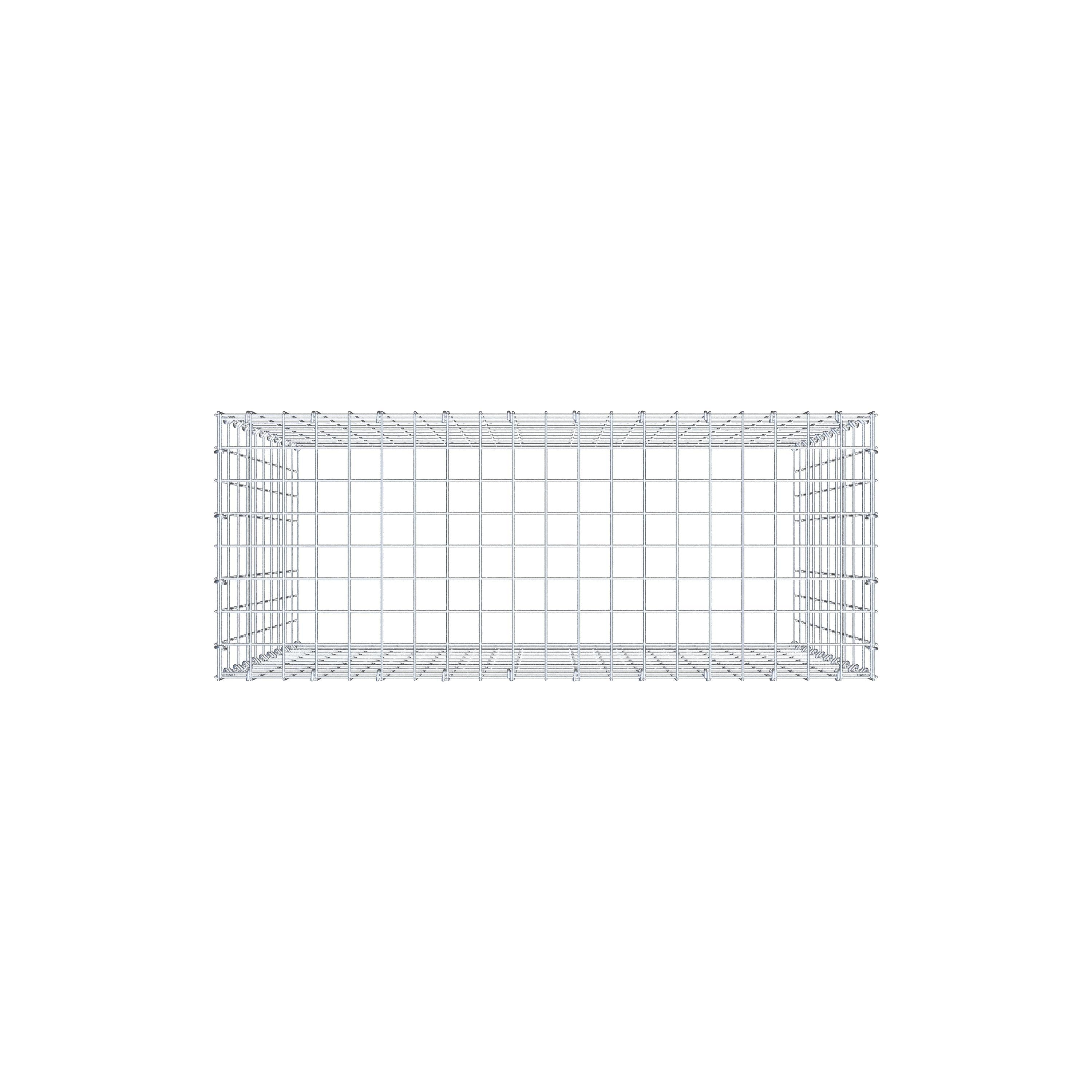 Anbaugabione Typ 3 100 cm x 100 cm x 40 cm (L x H x T), Maschenweite 5 cm x 10 cm, C-Ring