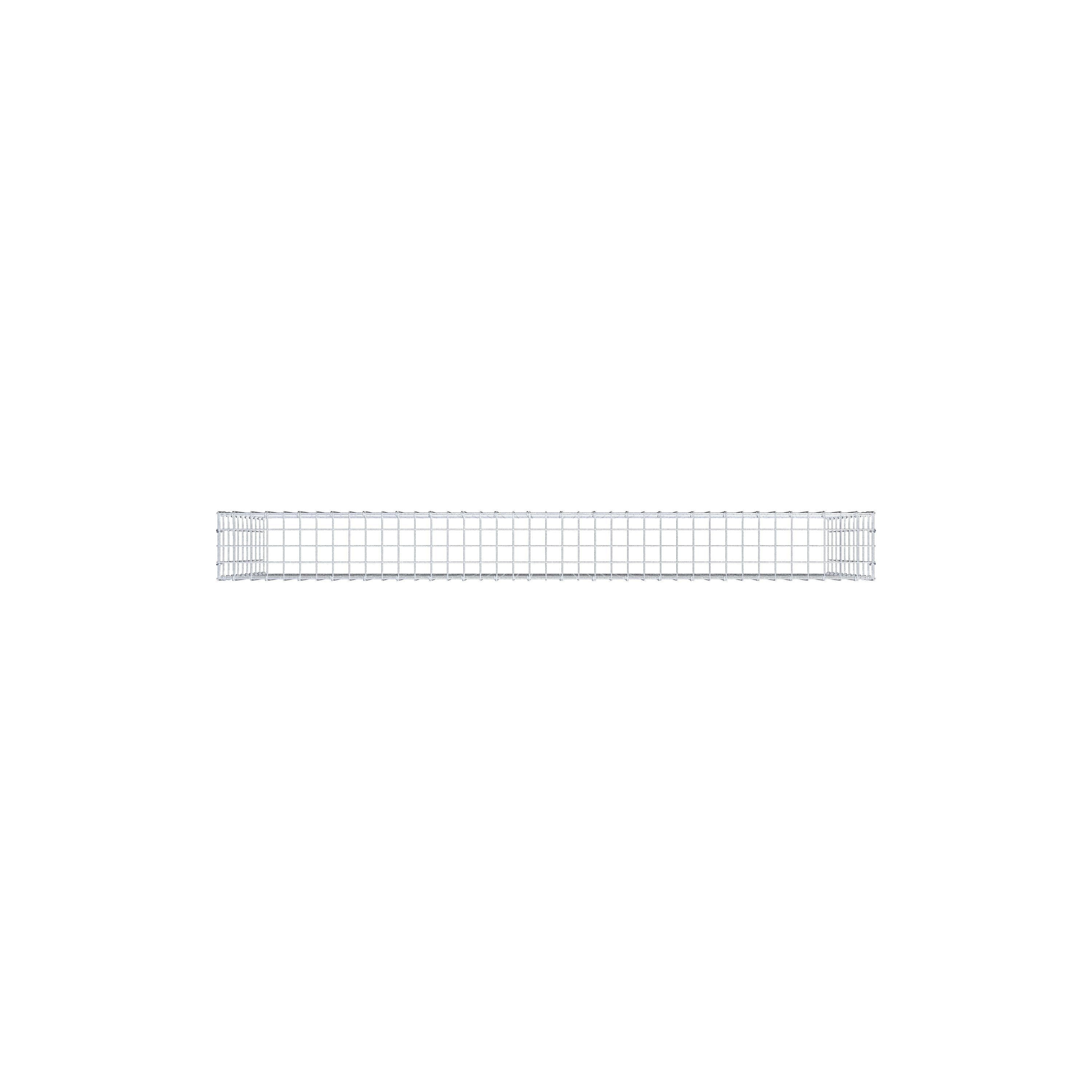 Anbaugabione Typ 3 200 cm x 100 cm x 20 cm (L x H x T), Maschenweite 5 cm x 10 cm, C-Ring