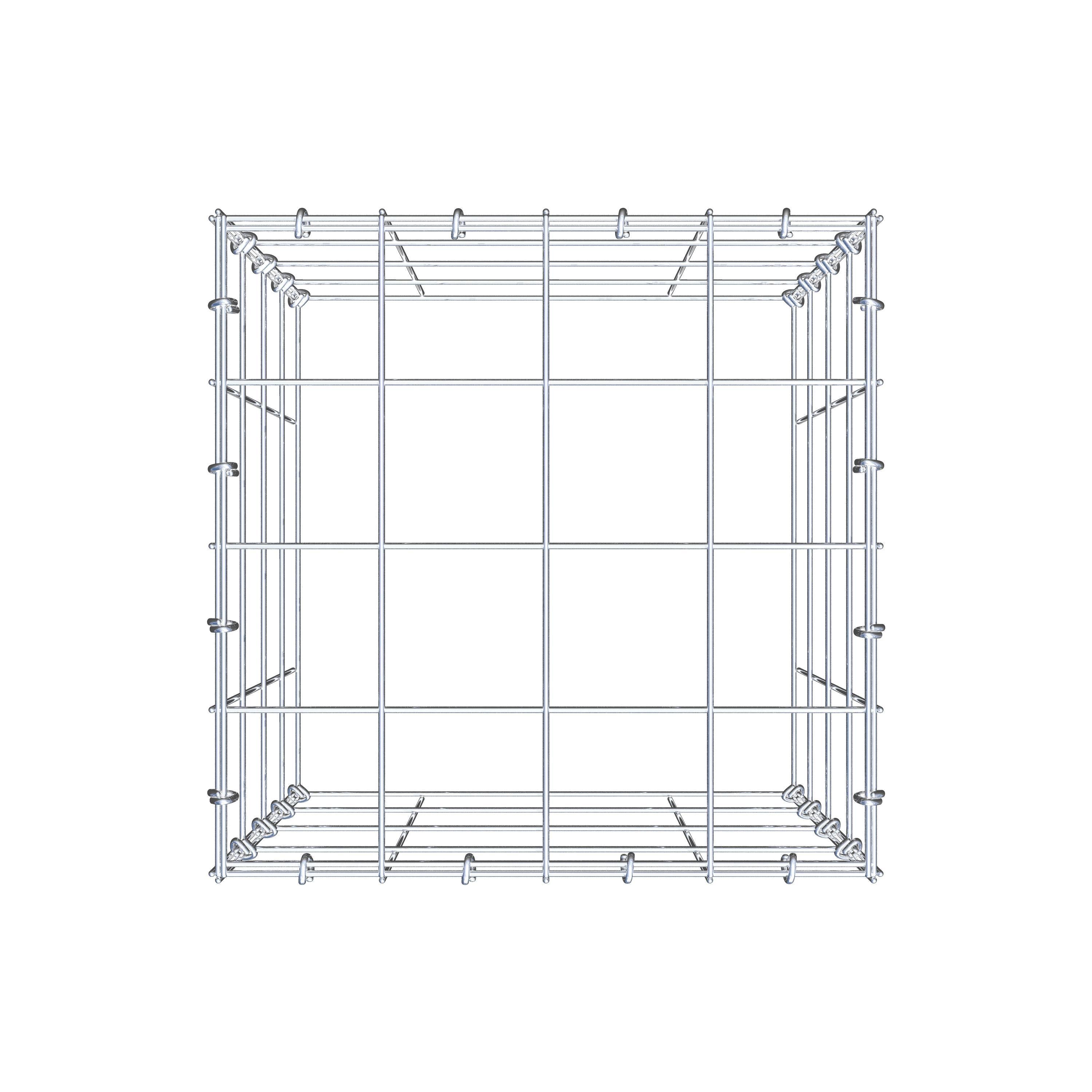 Anbaugabione Typ 3 40 cm x 40 cm x 40 cm (L x H x T), Maschenweite 10 cm x 10 cm, C-Ring