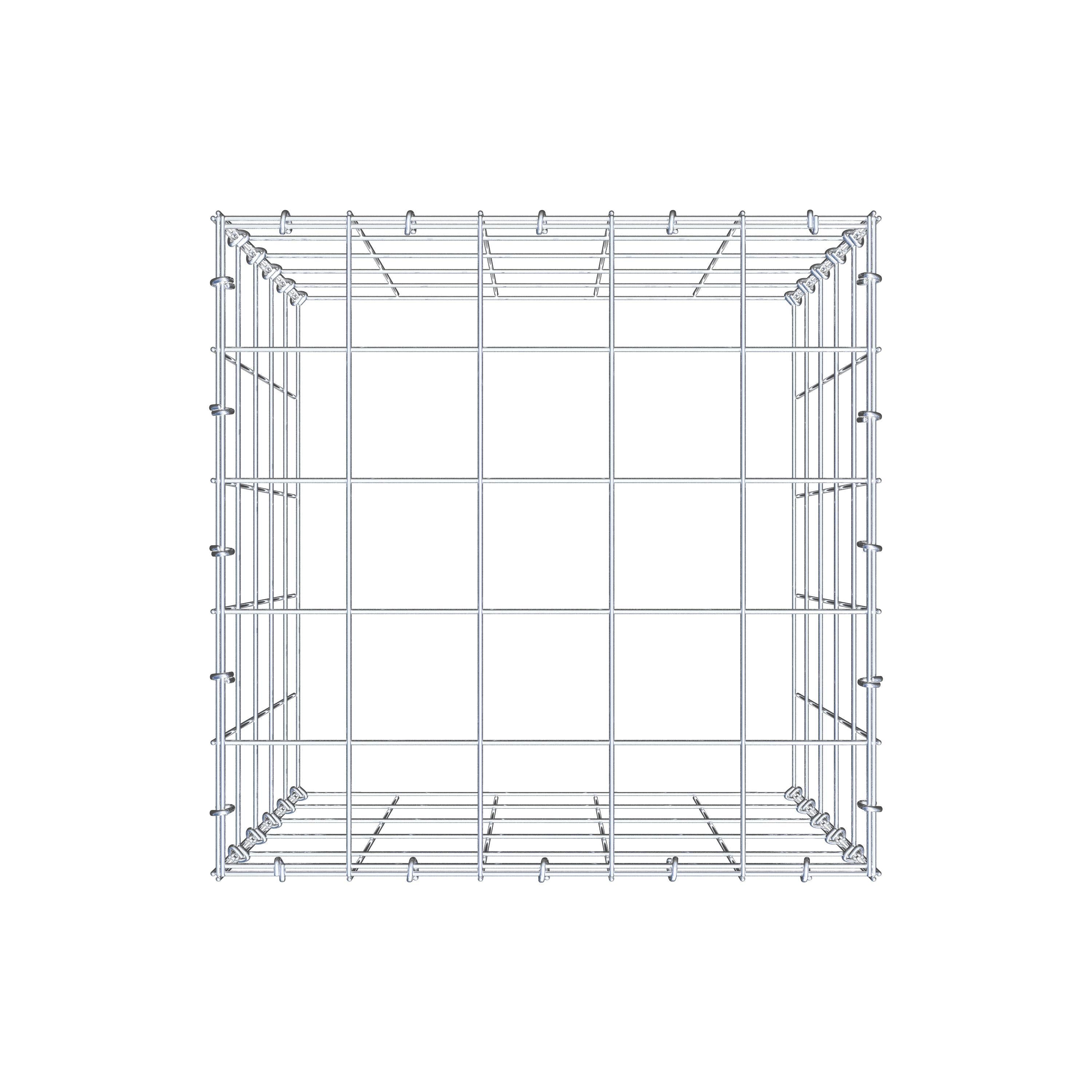 Anbaugabione Typ 3 50 cm x 50 cm x 50 cm (L x H x T), Maschenweite 10 cm x 10 cm, C-Ring