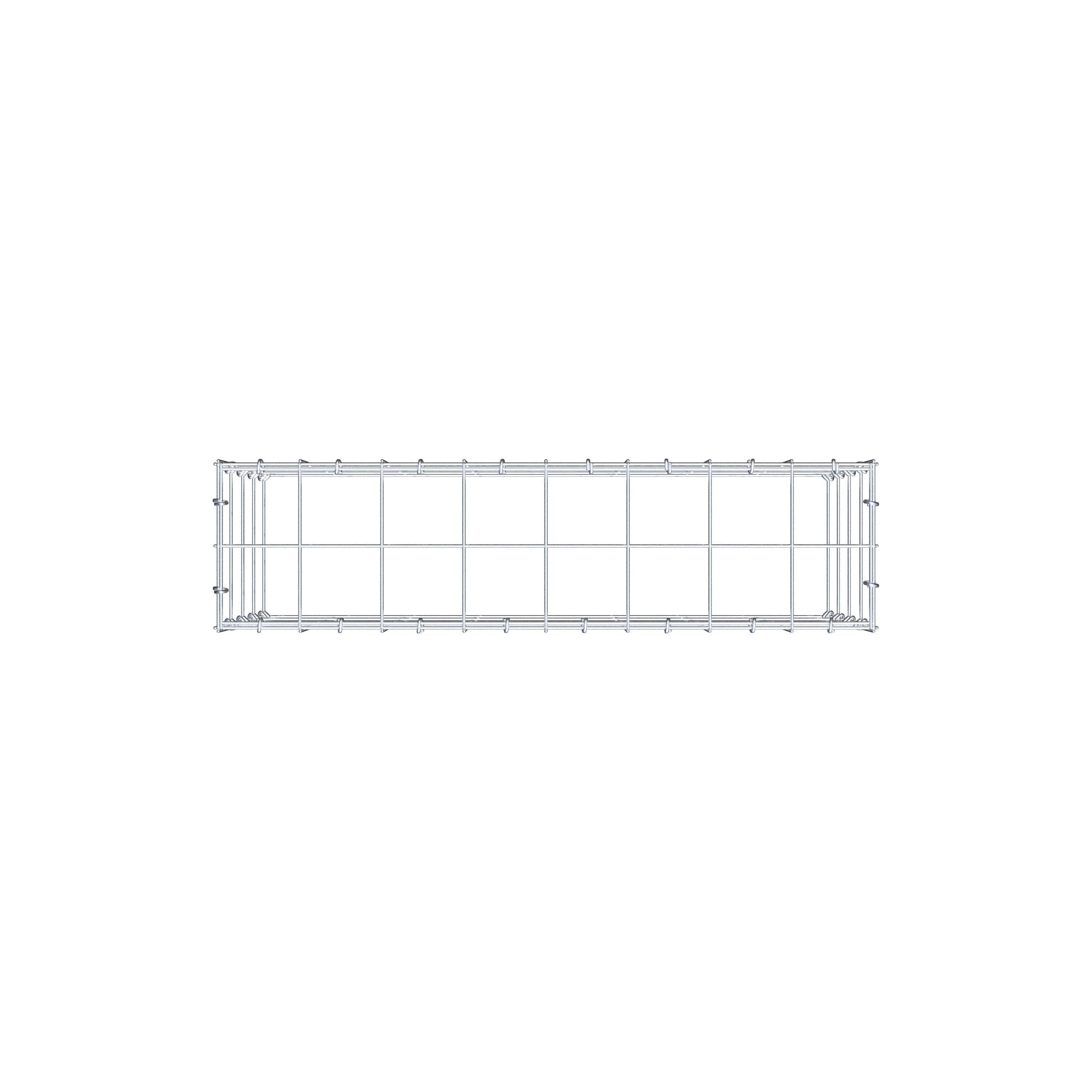 Anbaugabione Typ 3 80 cm x 40 cm x 20 cm (L x H x T), Maschenweite 10 cm x 10 cm, C-Ring