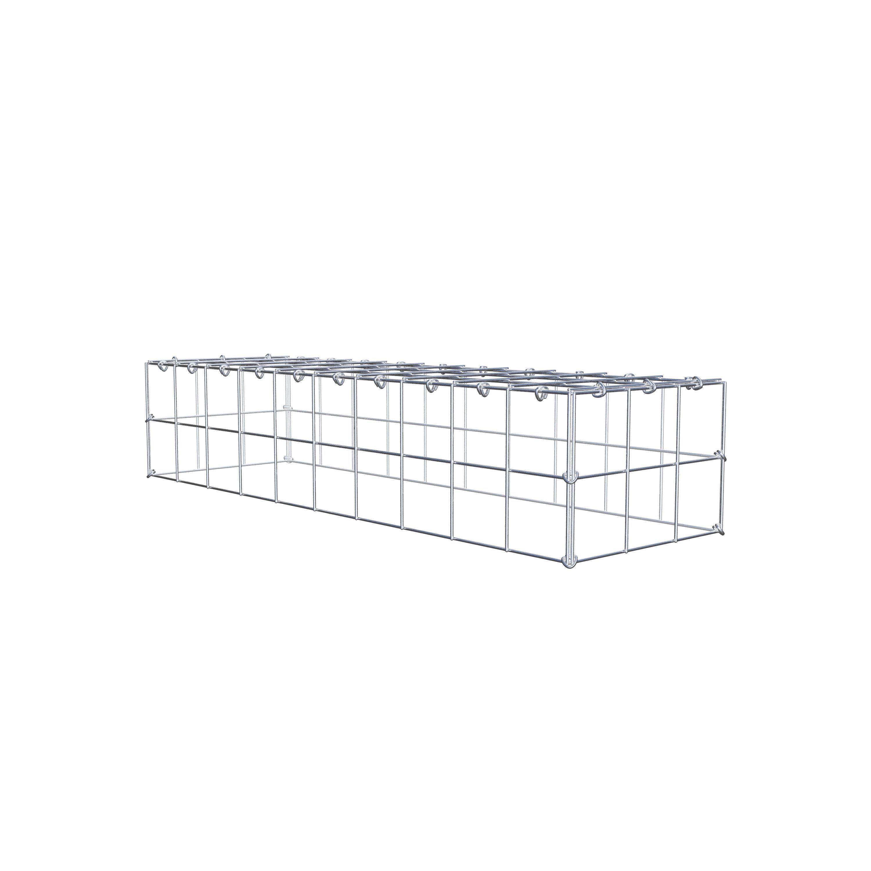 Anbaugabione Typ 3 100 cm x 20 cm x 30 cm (L x H x T), Maschenweite 10 cm x 10 cm, C-Ring