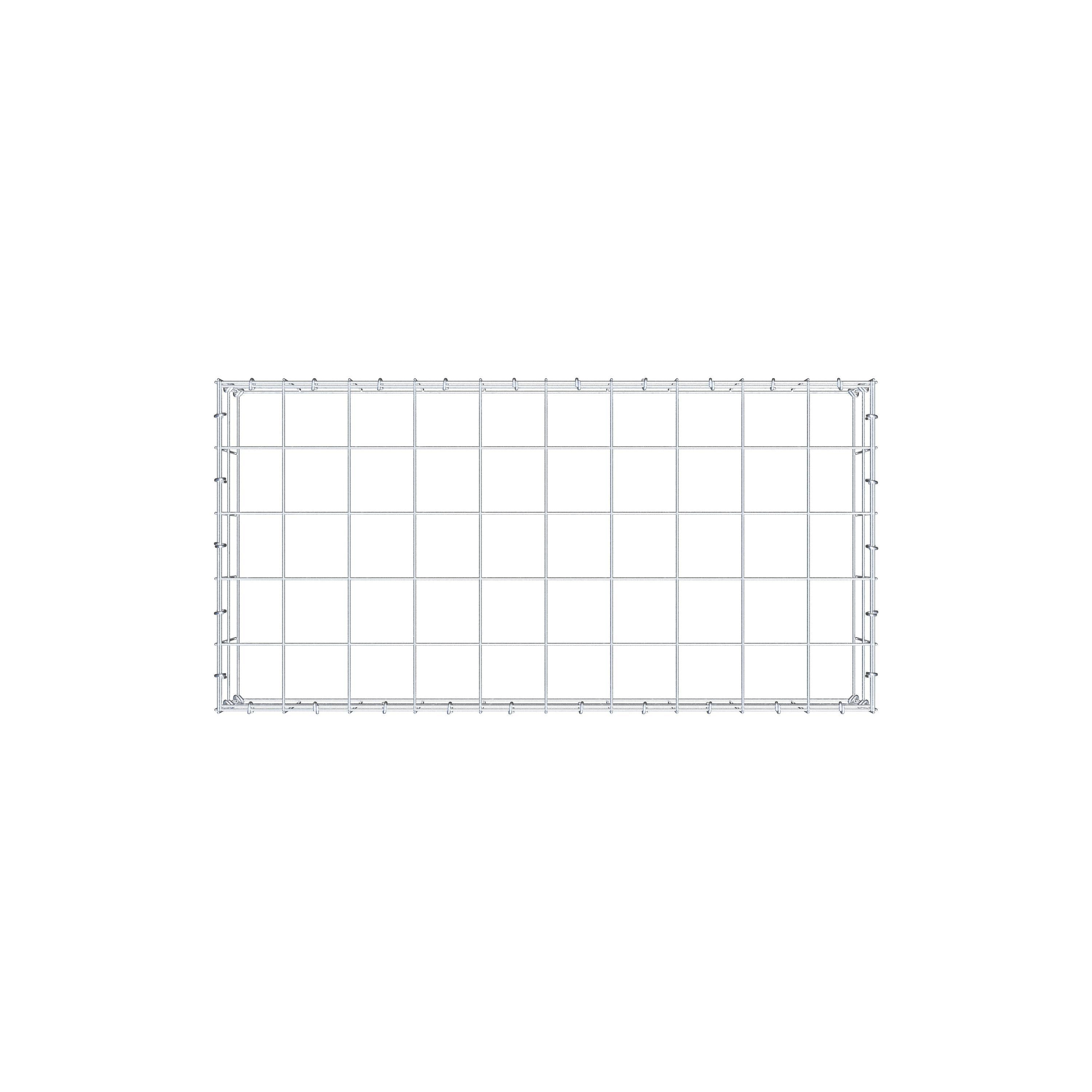 Anbaugabione Typ 3 100 cm x 20 cm x 50 cm (L x H x T), Maschenweite 10 cm x 10 cm, C-Ring