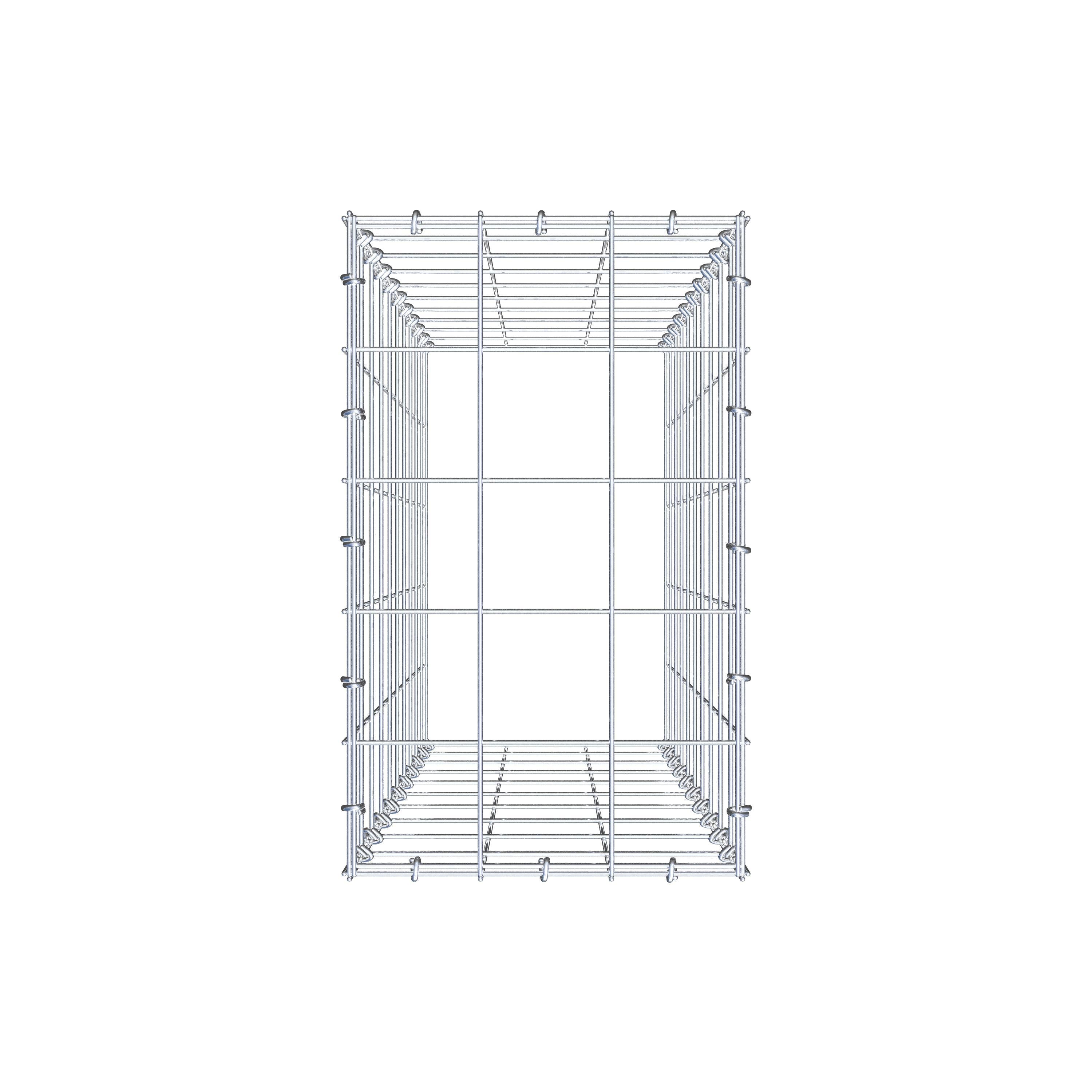 Anbaugabione Typ 3 100 cm x 30 cm x 50 cm (L x H x T), Maschenweite 10 cm x 10 cm, C-Ring