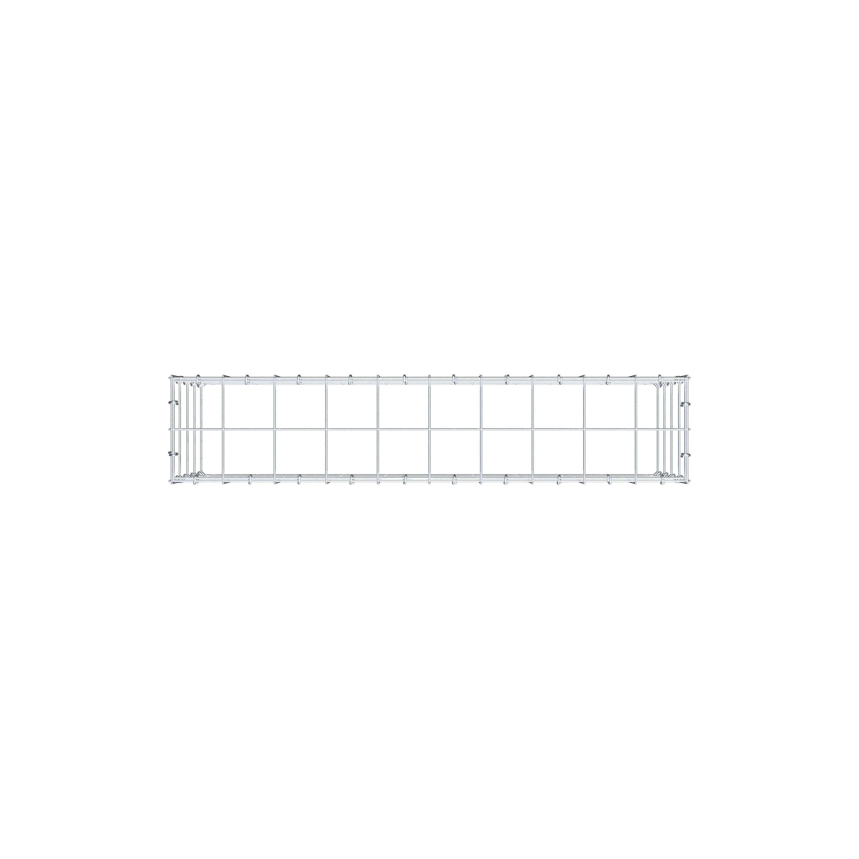 Anbaugabione Typ 3 100 cm x 40 cm x 20 cm (L x H x T), Maschenweite 10 cm x 10 cm, C-Ring