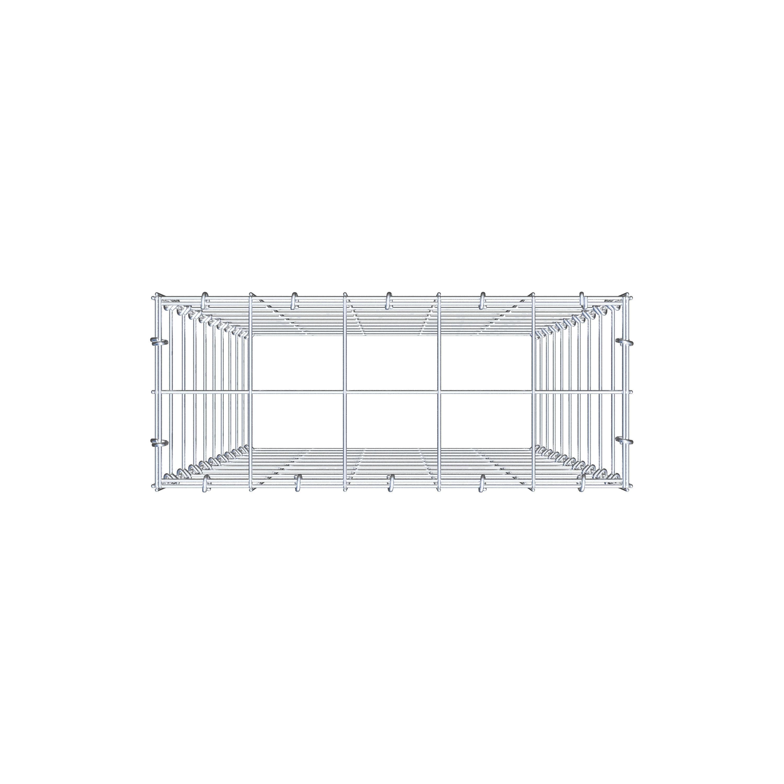 Anbaugabione Typ 3 100 cm x 50 cm x 20 cm (L x H x T), Maschenweite 10 cm x 10 cm, C-Ring