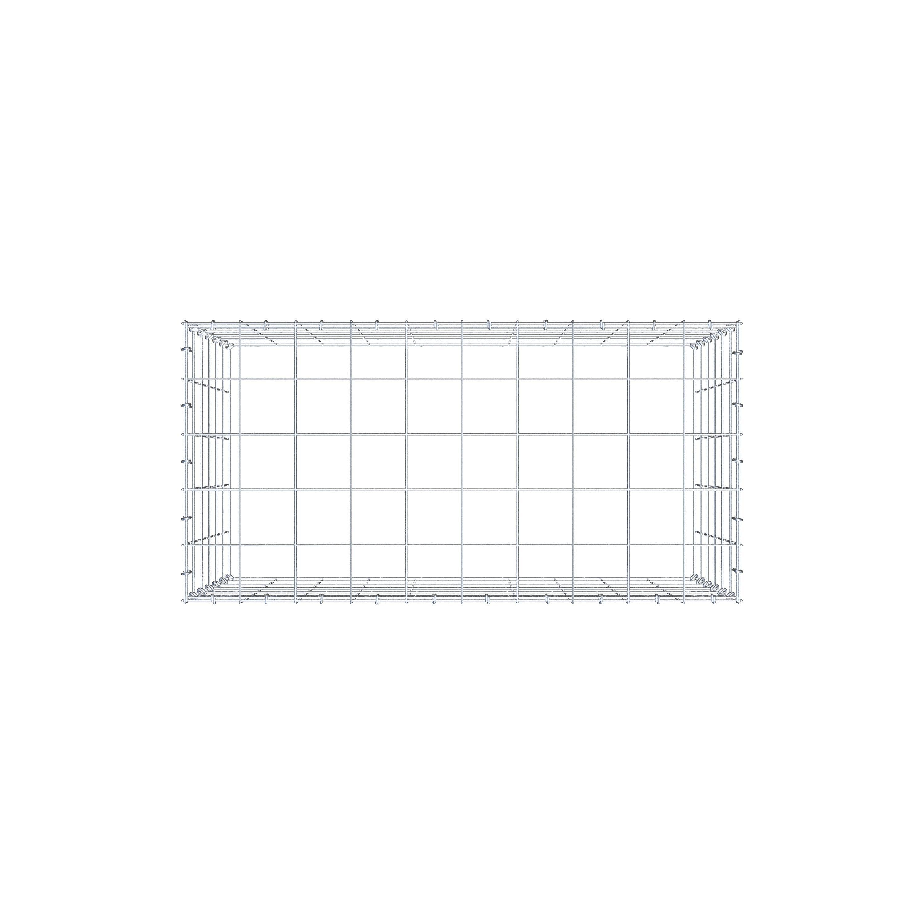 Anbaugabione Typ 3 100 cm x 60 cm x 50 cm (L x H x T), Maschenweite 10 cm x 10 cm, C-Ring